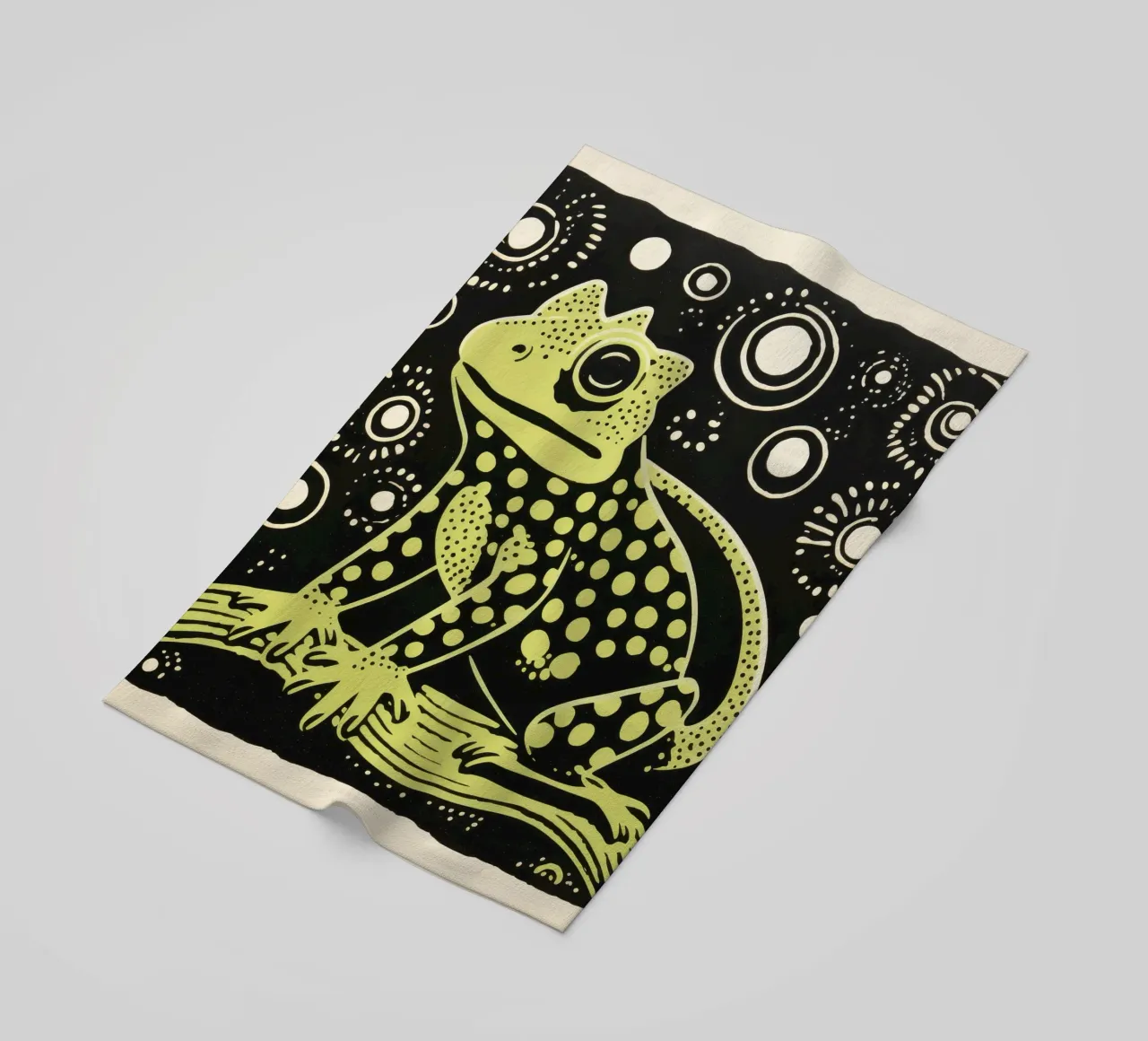 Salamandra verde 4 telo mare da Minimal Animal Art
