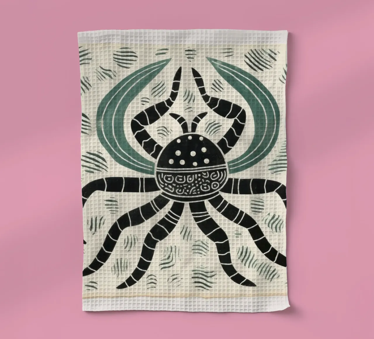 Scorpion vert 2 torchon de Minimal Animal Art