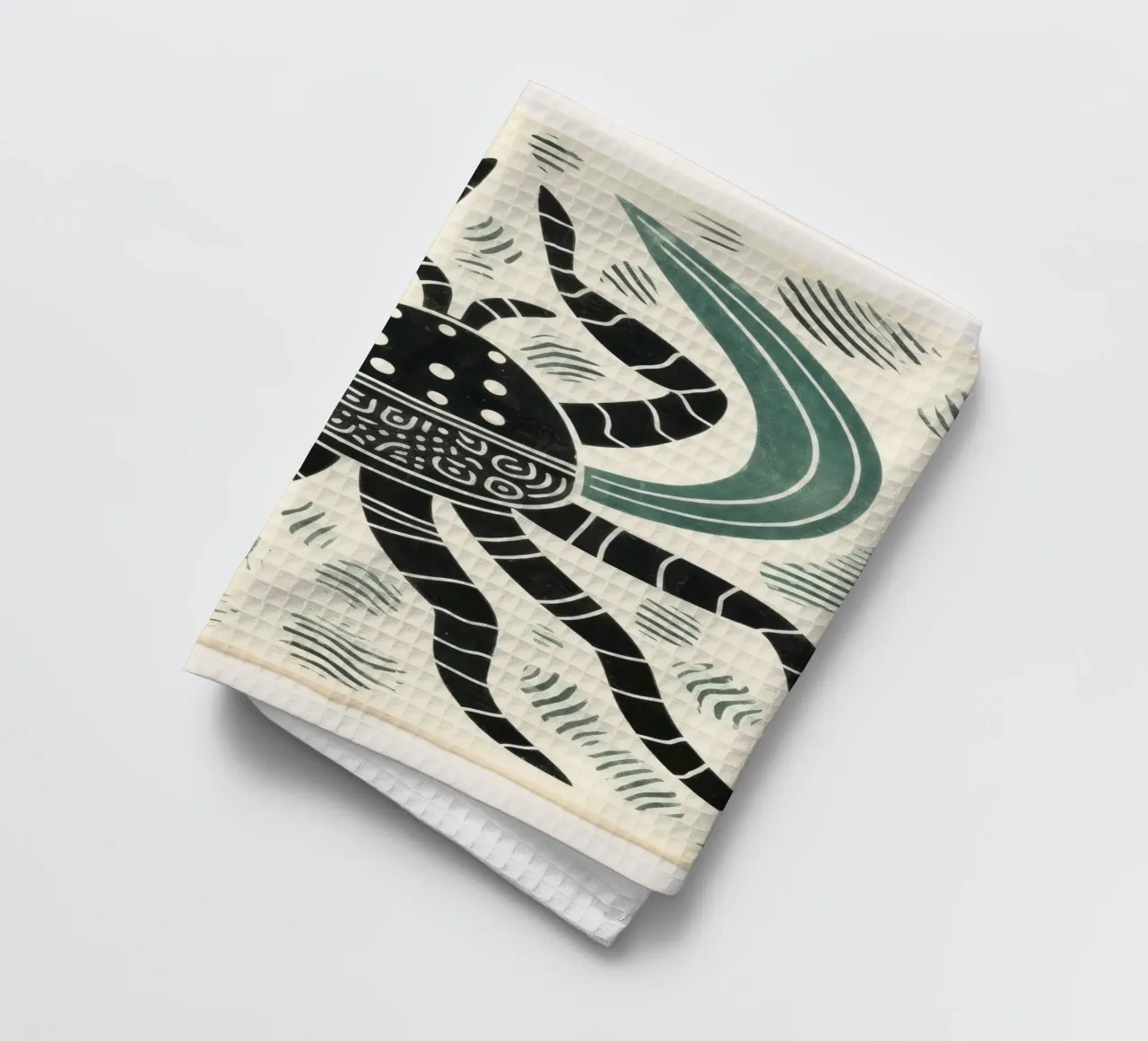 Scorpion vert 2 torchon de Minimal Animal Art