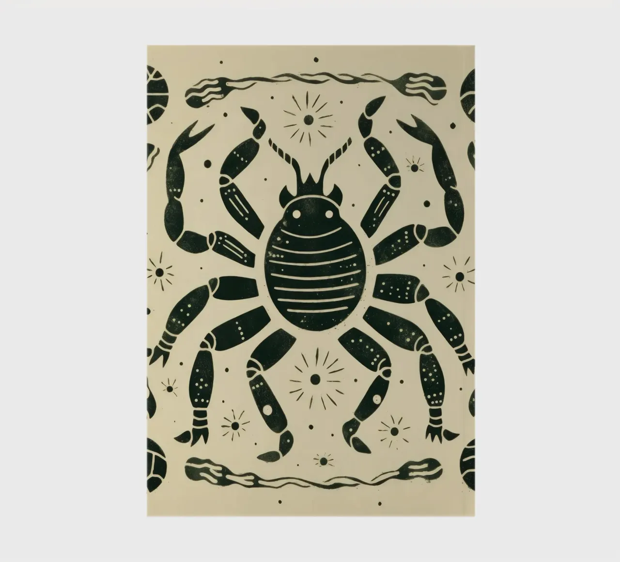 Scorpion vert 3 carnet de notes de Minimal Animal Art