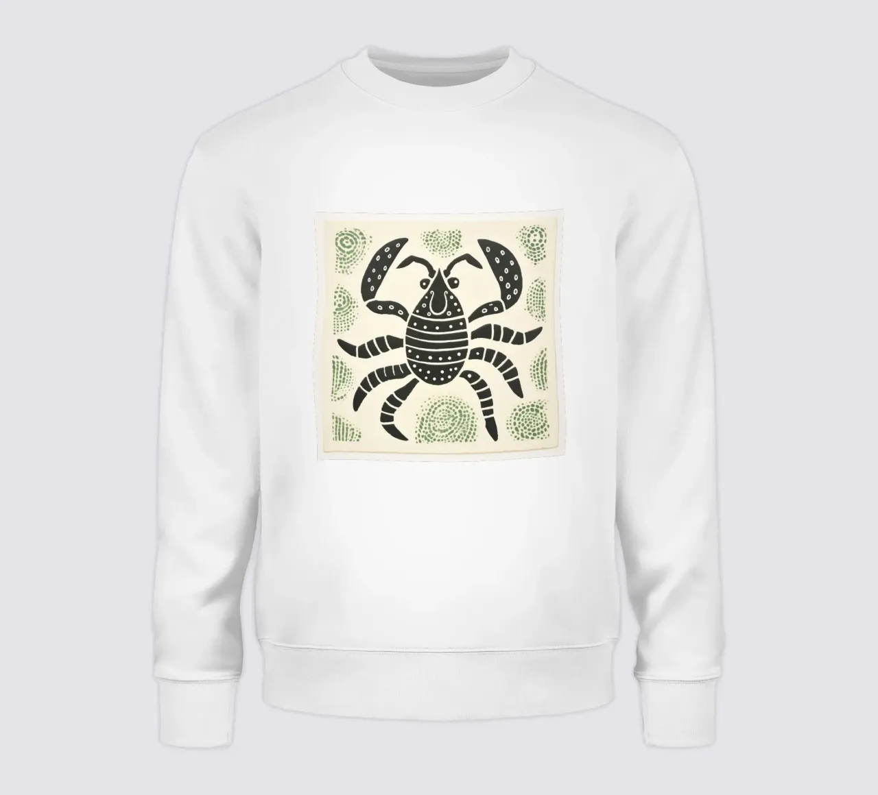 Scorpione verde 4 felpa da Minimal Animal Art