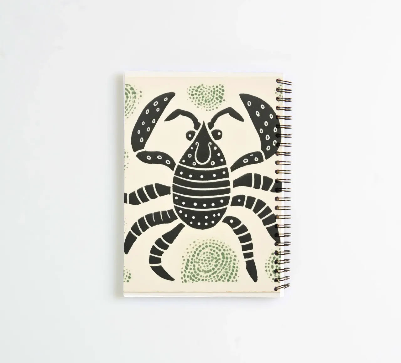 Green Scorpion 4 spiral notebook by Minimal Animal Art
