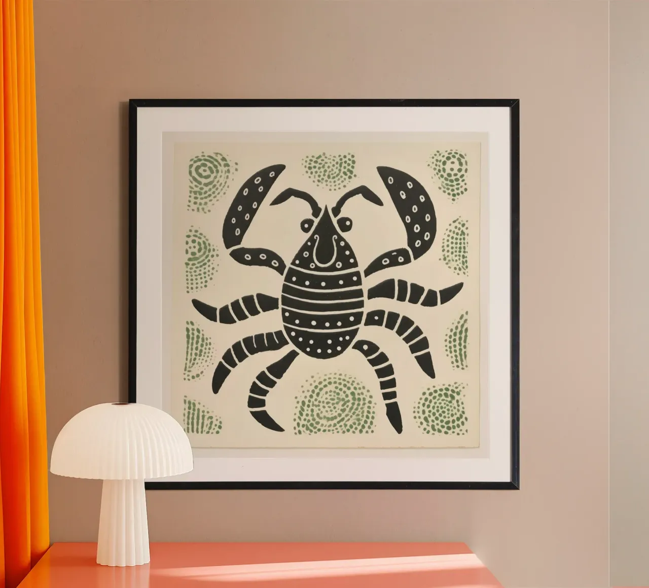 Scorpione verde 4 carta hahnemühle da Minimal Animal Art