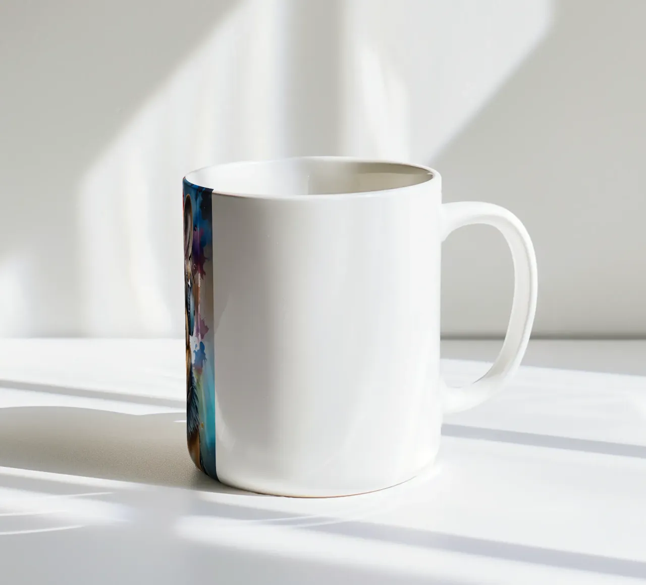 Pastore tedesco con le cuffie tazza in ceramica da MakArena