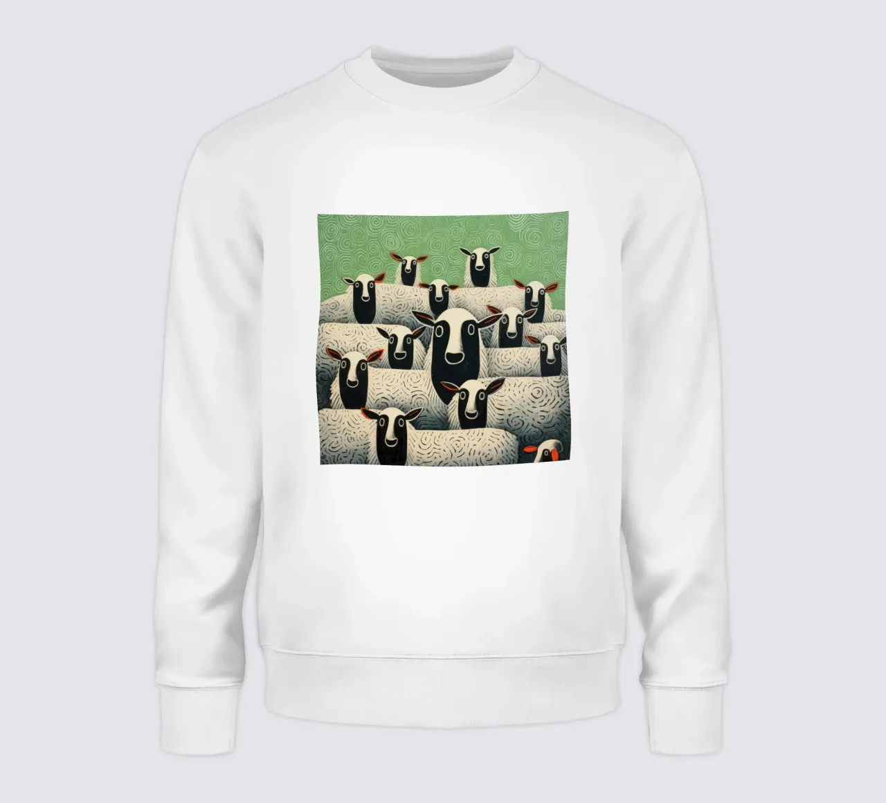 Pecore verdi felpa da Minimal Animal Art