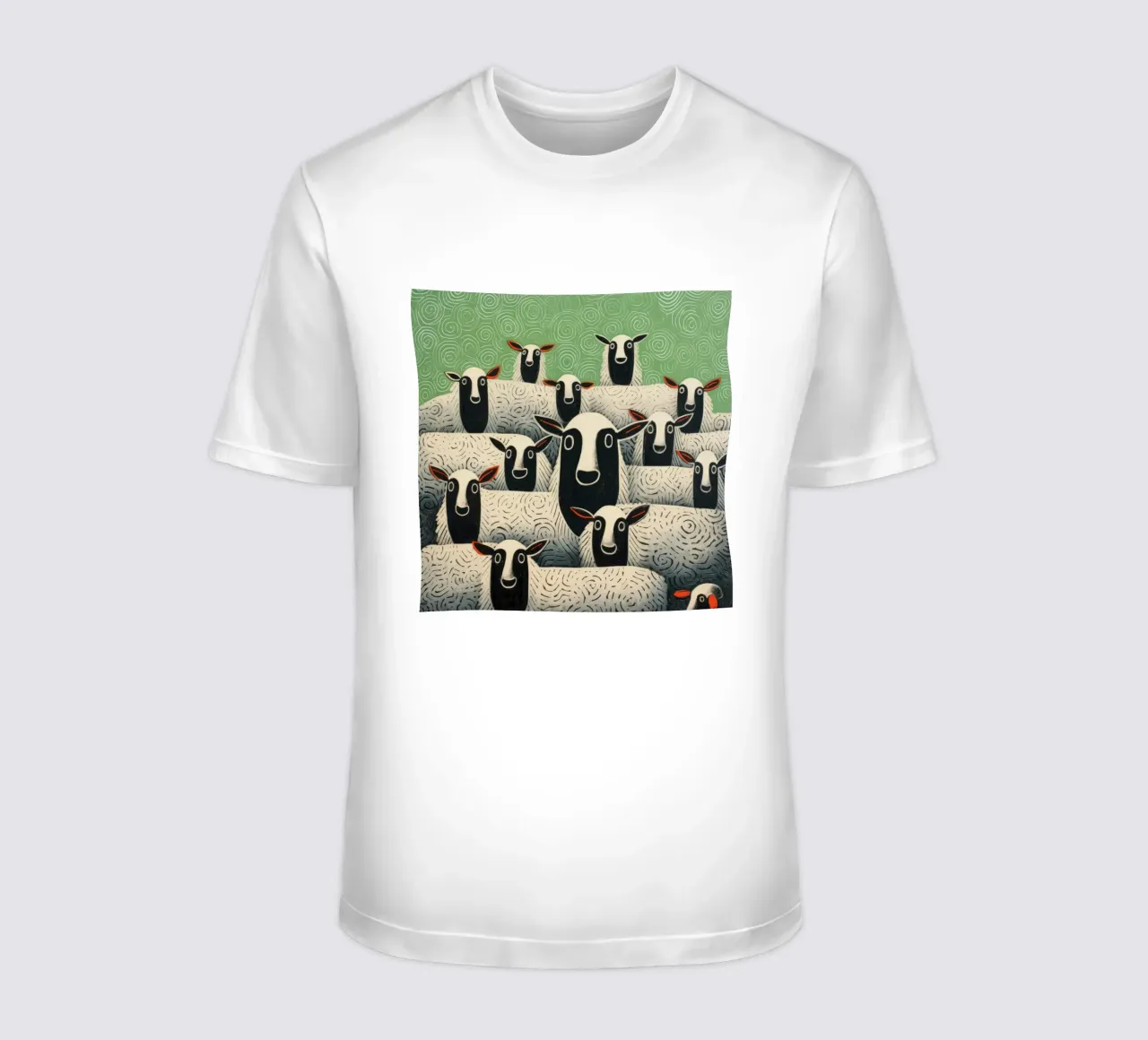 Pecora verde 1 t-shirt da Minimal Animal Art