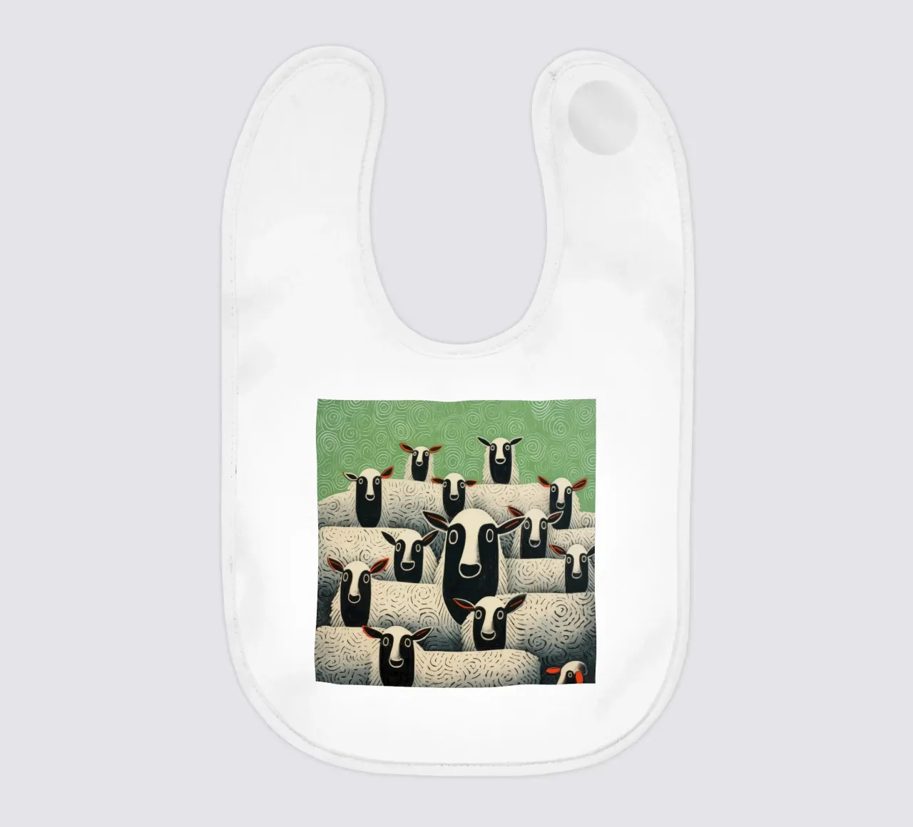 Pecora verde 1 bavaglino da Minimal Animal Art