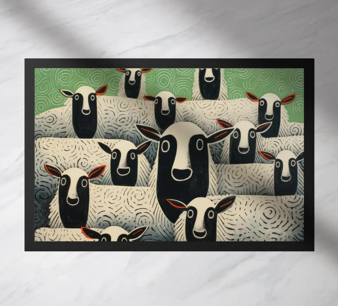 Pecore verdi zerbino da Minimal Animal Art