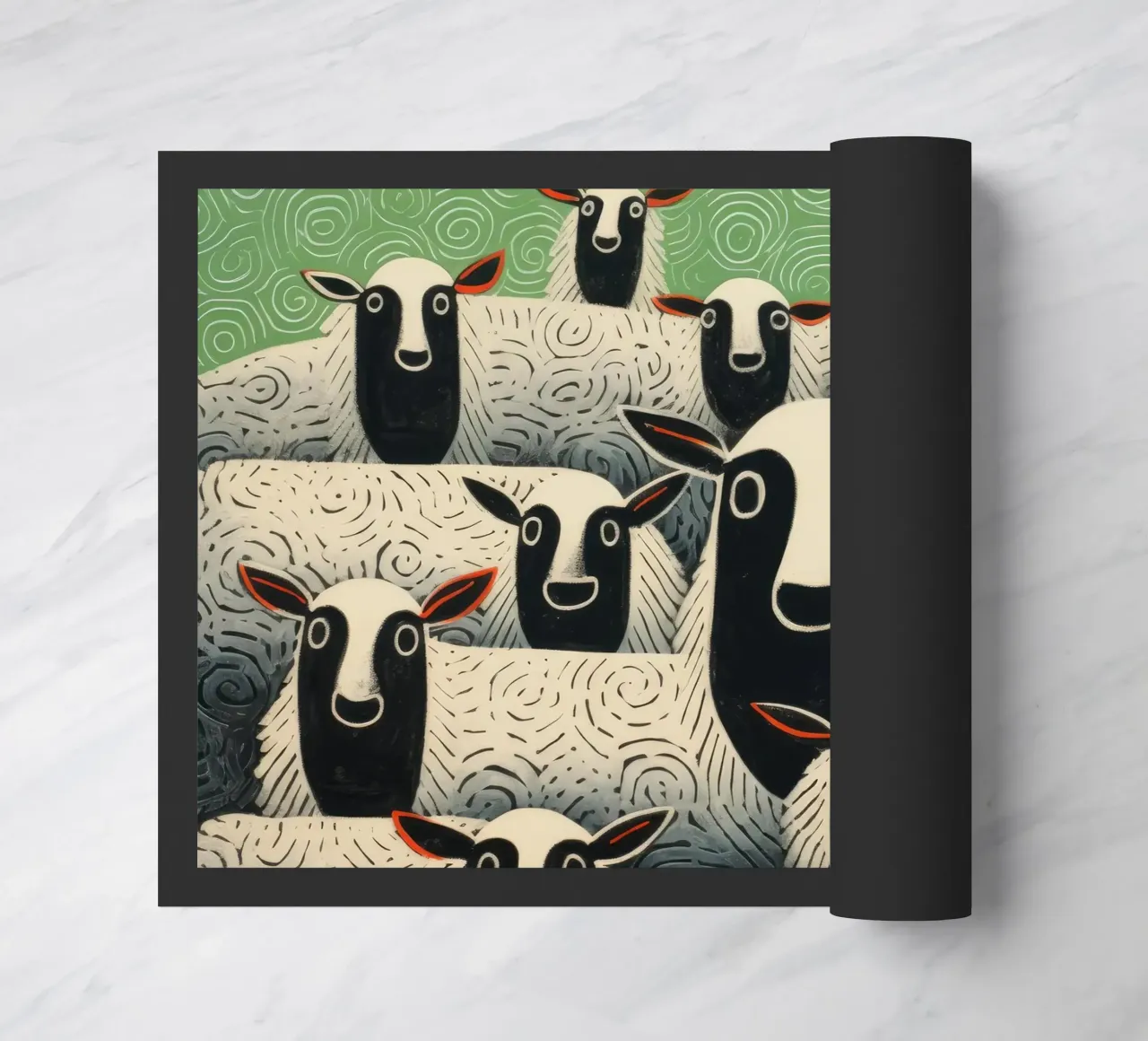 Pecore verdi zerbino da Minimal Animal Art