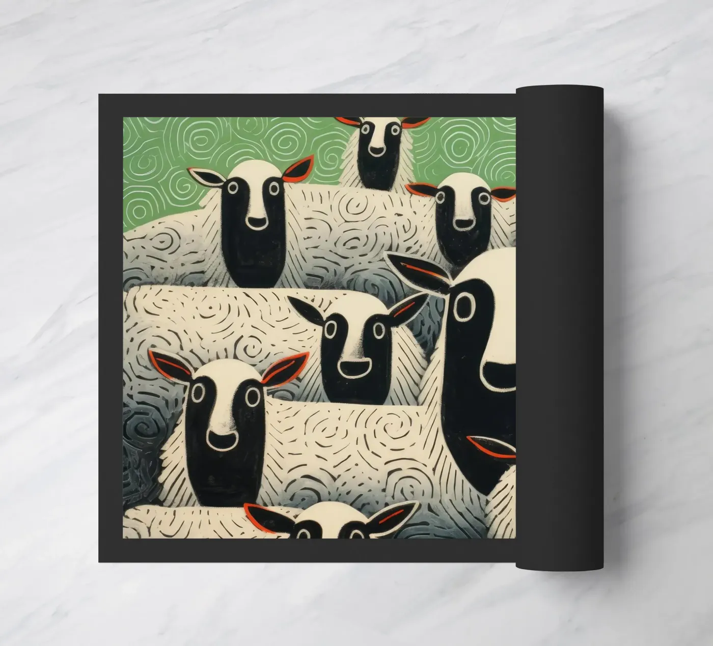 Pecore verdi zerbino da Minimal Animal Art