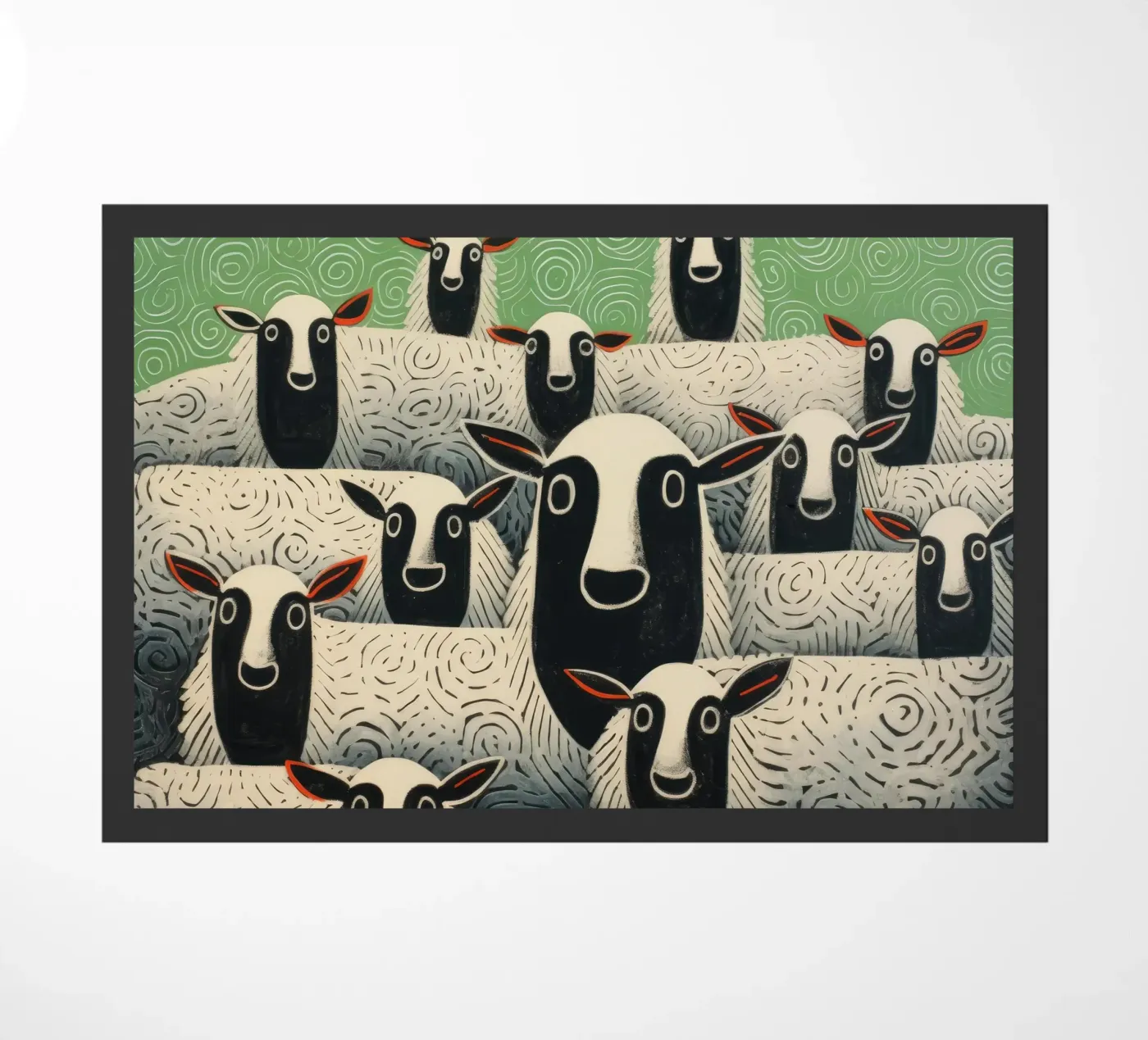 Pecore verdi zerbino da Minimal Animal Art