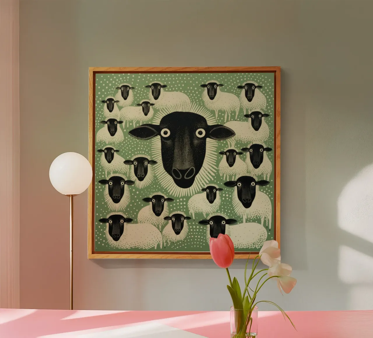 Pecore verdi plexiglass da Minimal Animal Art