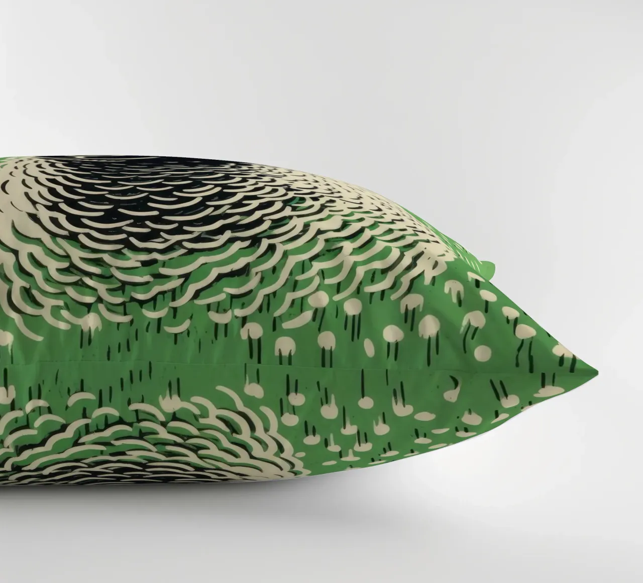 Pecora verde 4 cuscino da Minimal Animal Art