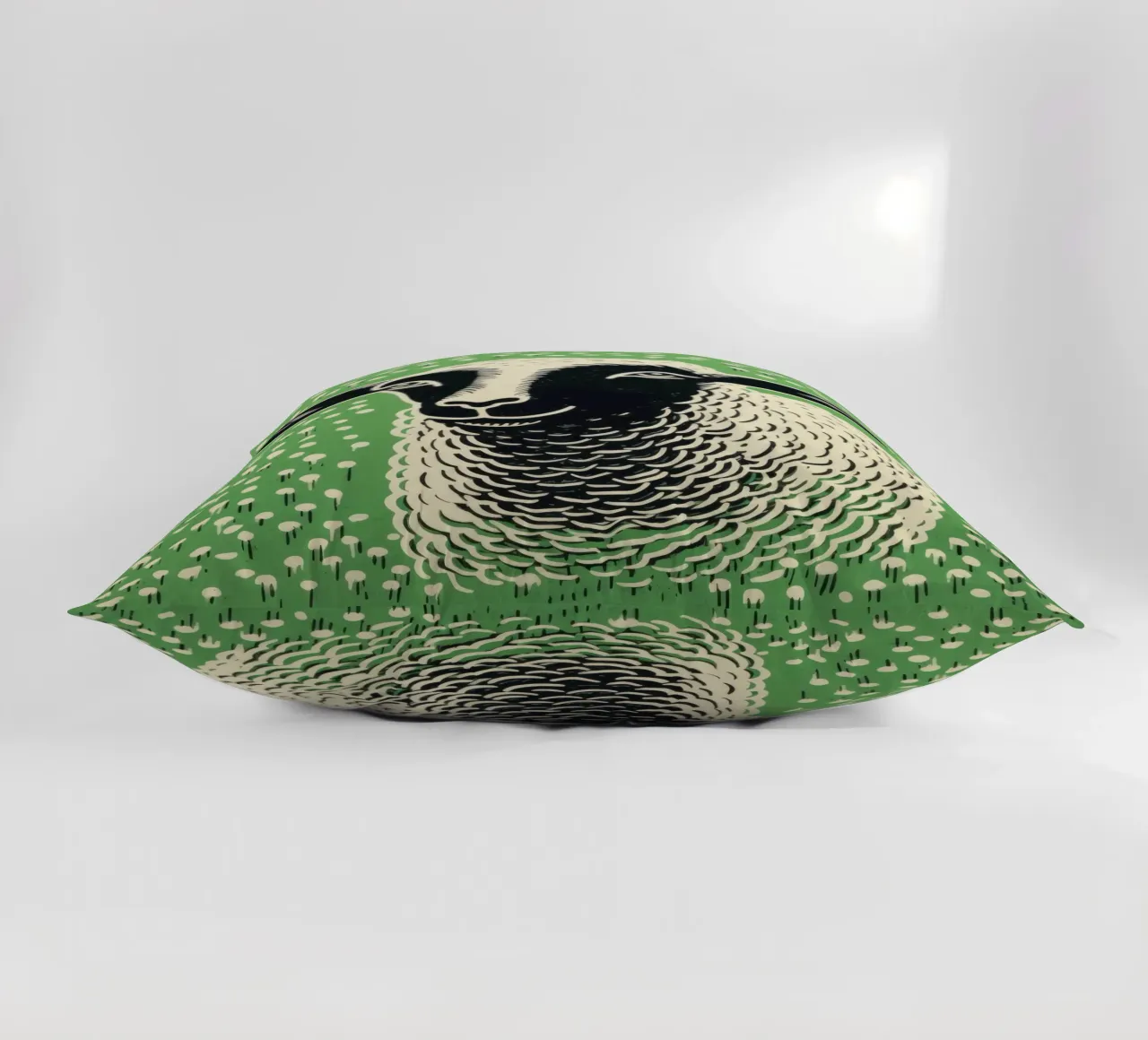 Pecora verde 4 cuscino da Minimal Animal Art