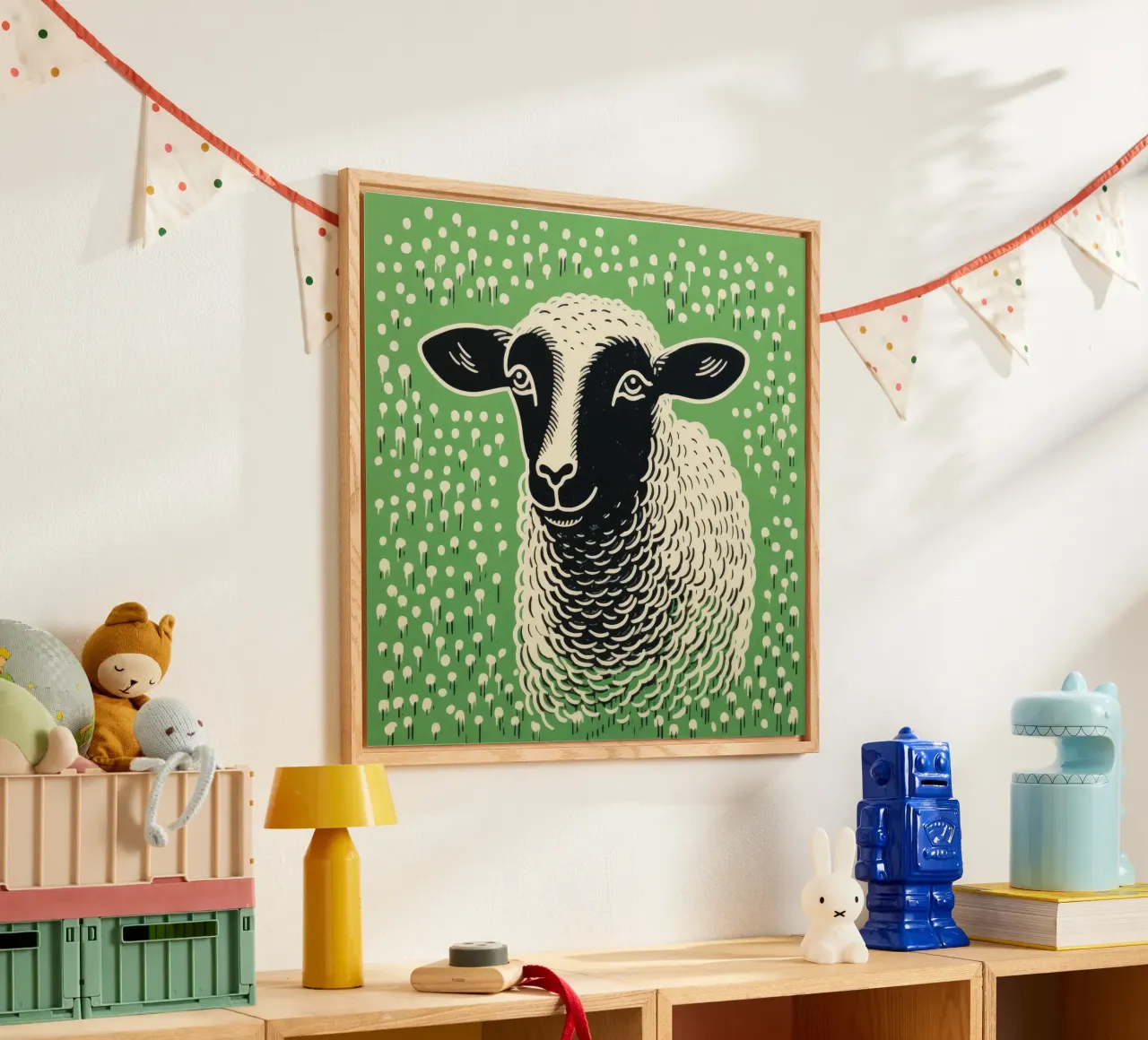 Pecora verde plexiglass da Minimal Animal Art