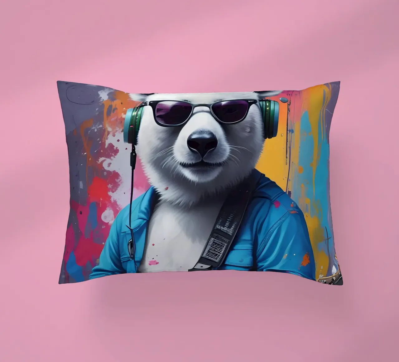 Panda bianco con chitarra cuscino da MakArena