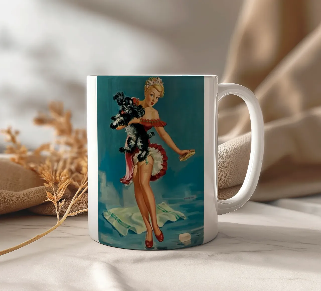 Retro vibe tazza in ceramica da edsonramosart