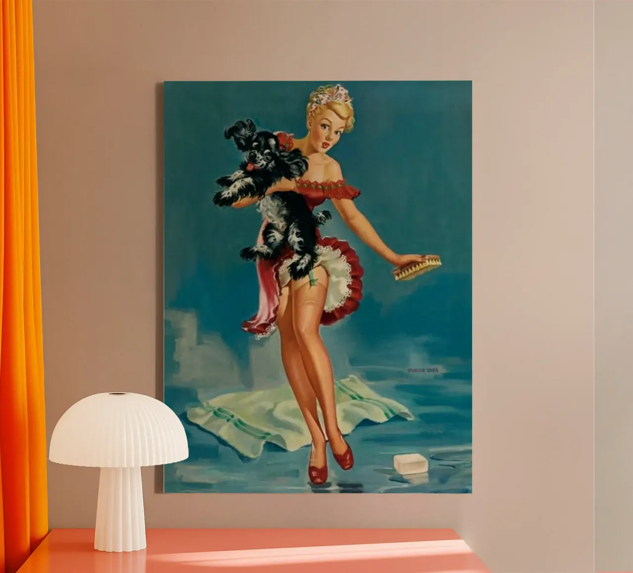 Retro vibe tela con Cornice a cassetta da edsonramosart