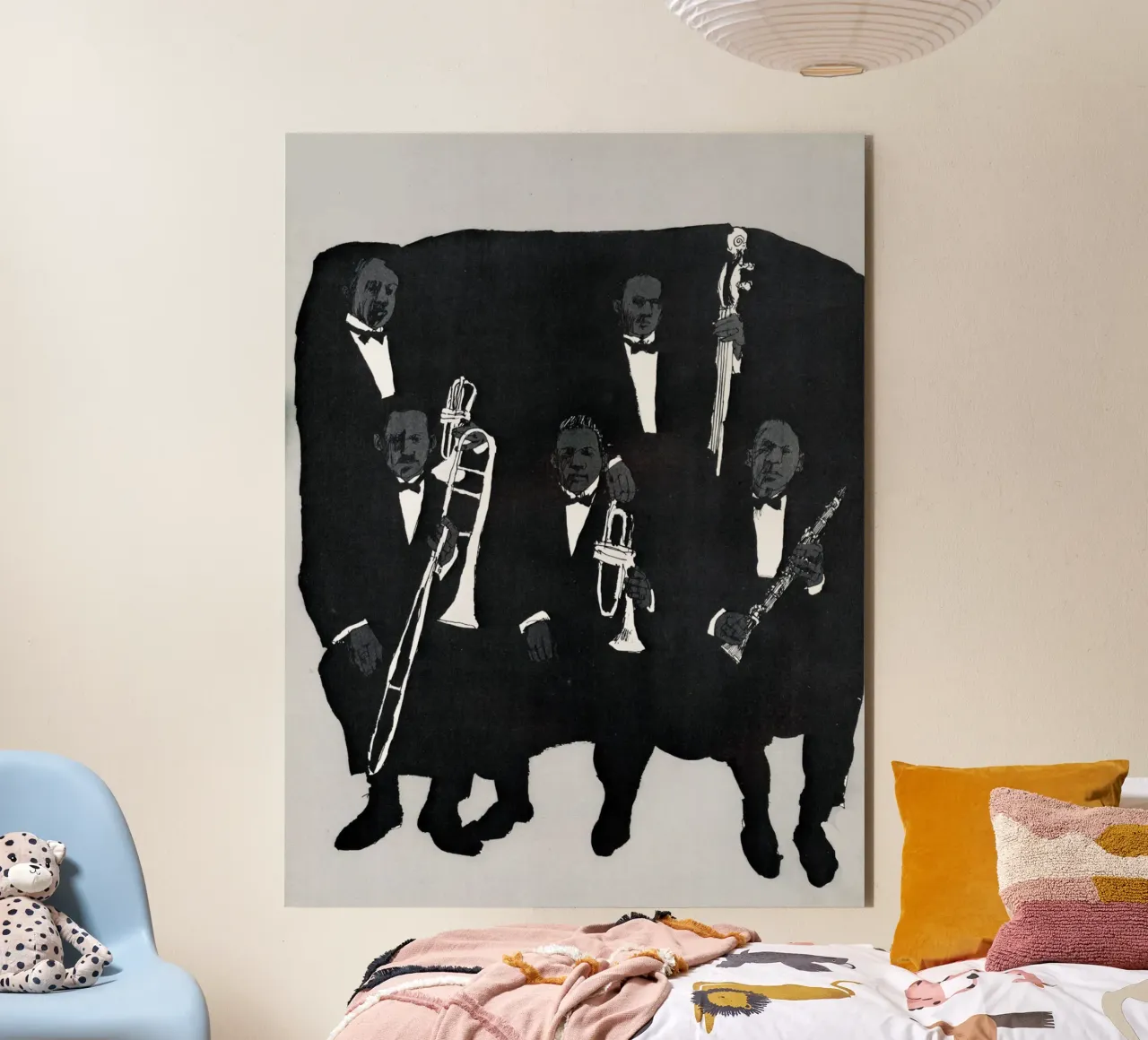 Group of musicians alluminio dibond da edsonramosart