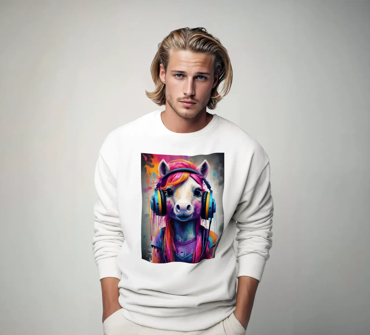 Piccolo pony con cuffie felpa da MakArena