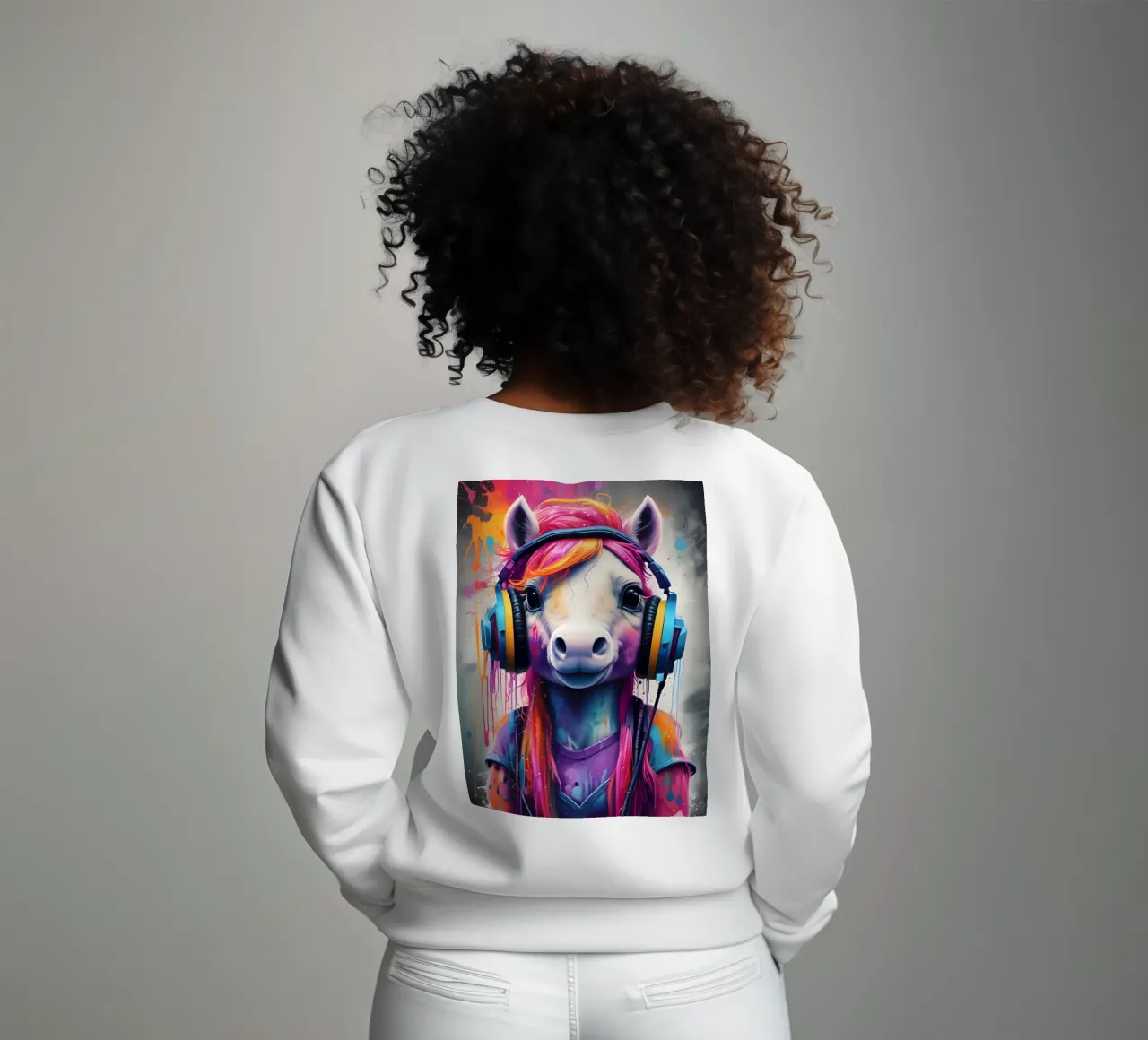 Piccolo pony con cuffie felpa da MakArena