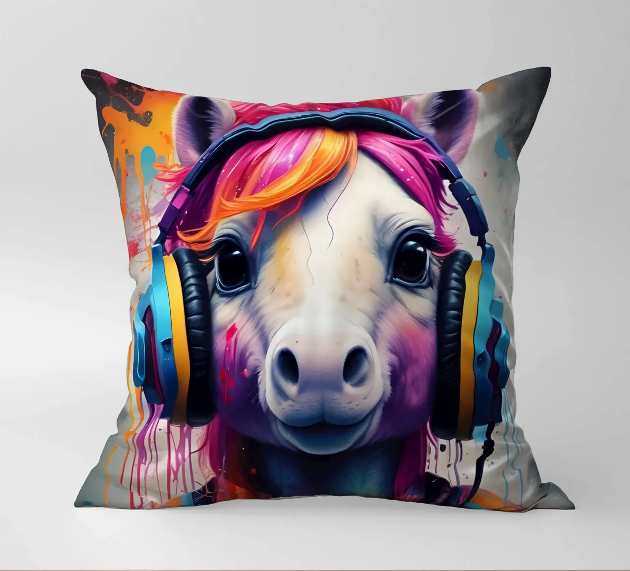 Piccolo pony con cuffie cuscino da MakArena