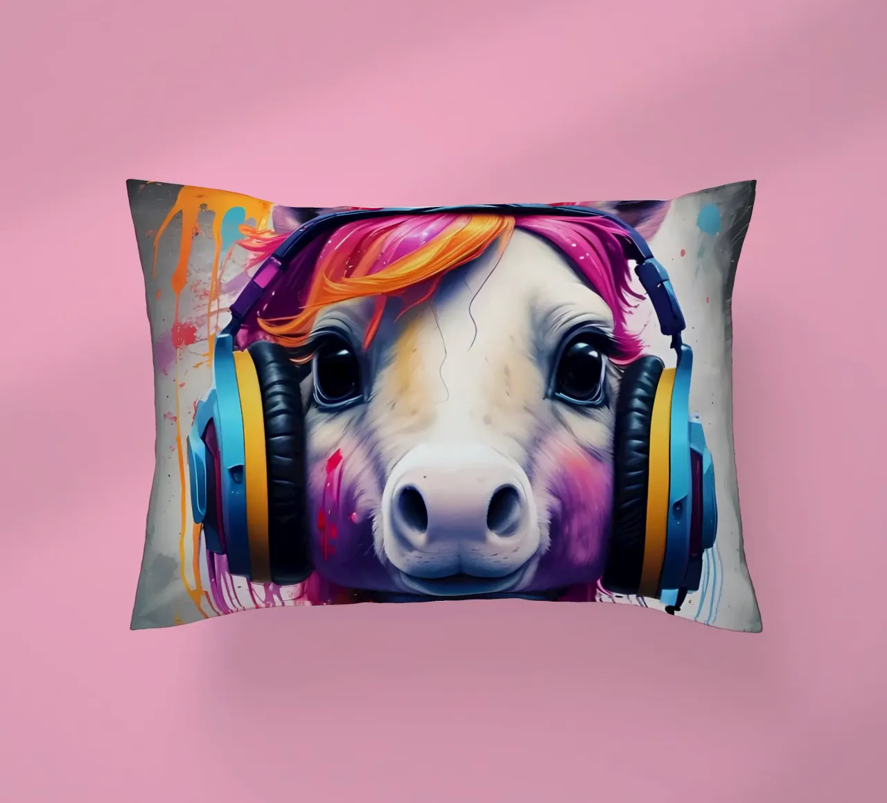 Piccolo pony con cuffie cuscino da MakArena