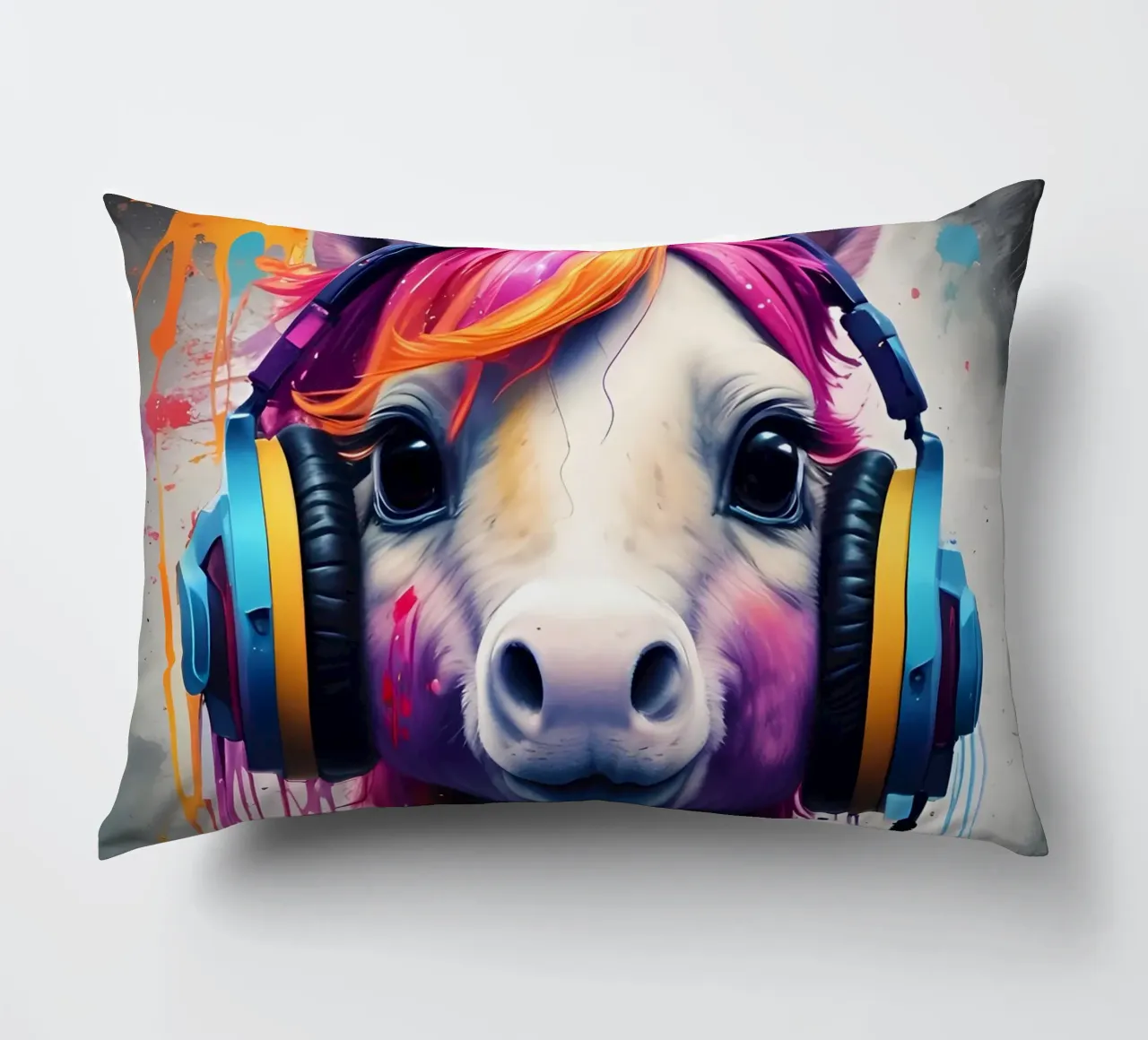 Piccolo pony con cuffie cuscino da MakArena