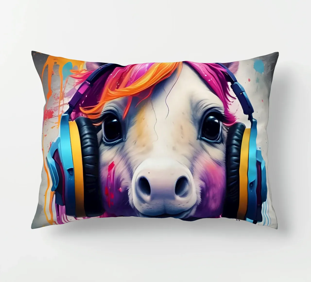 Piccolo pony con cuffie cuscino da MakArena