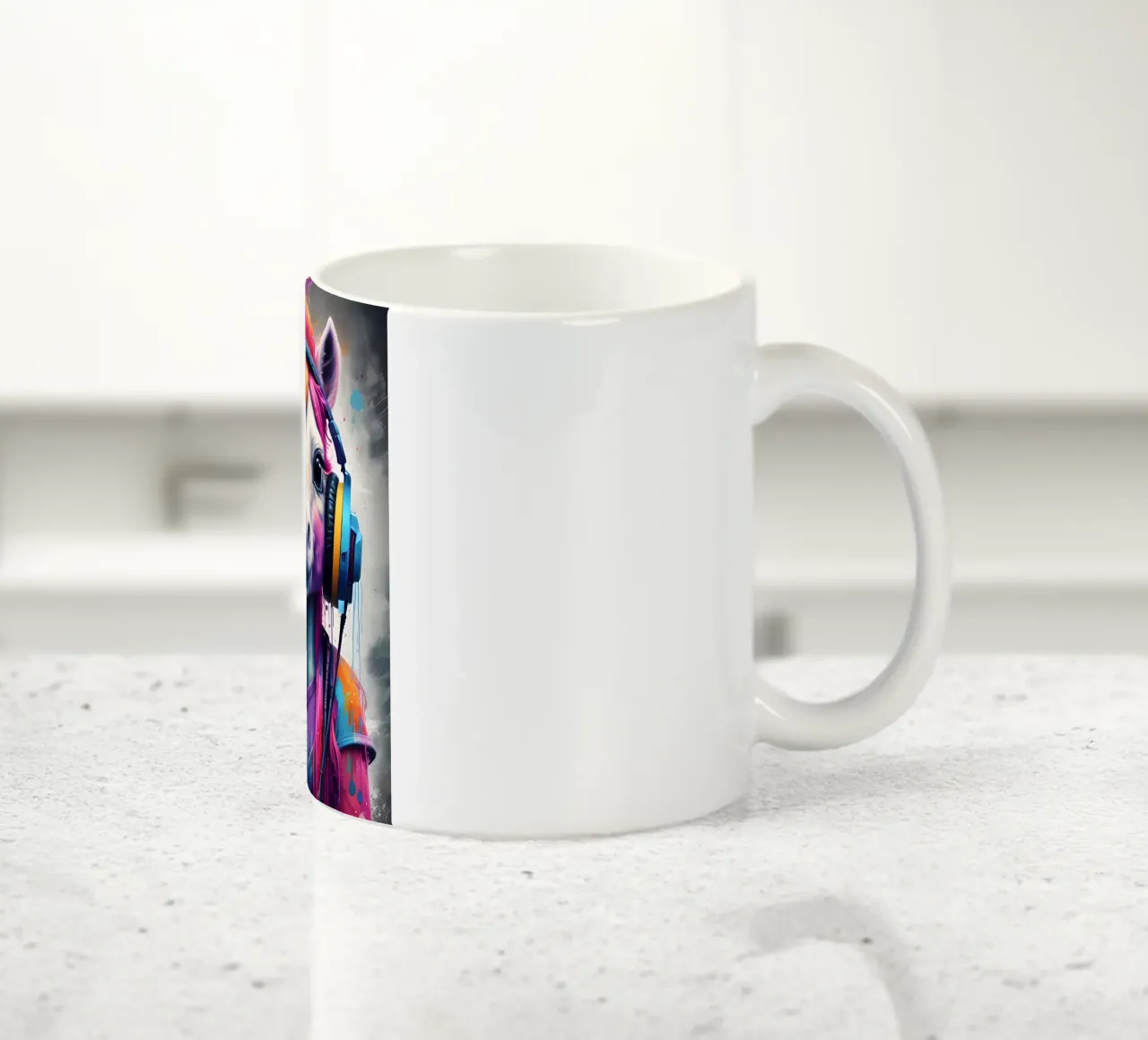 Piccolo pony con cuffie tazza in ceramica da MakArena