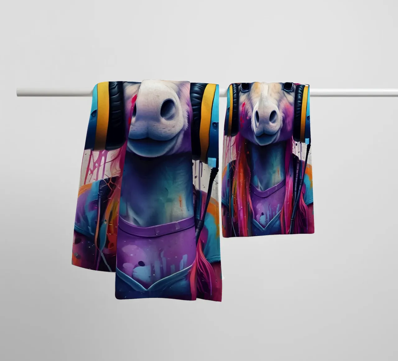 Piccolo pony con cuffie asciugamano da bagno da MakArena