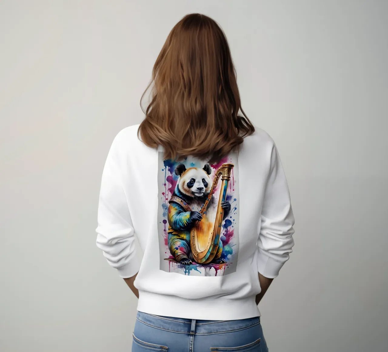 Panda che suona l'arpa felpa da MakArena