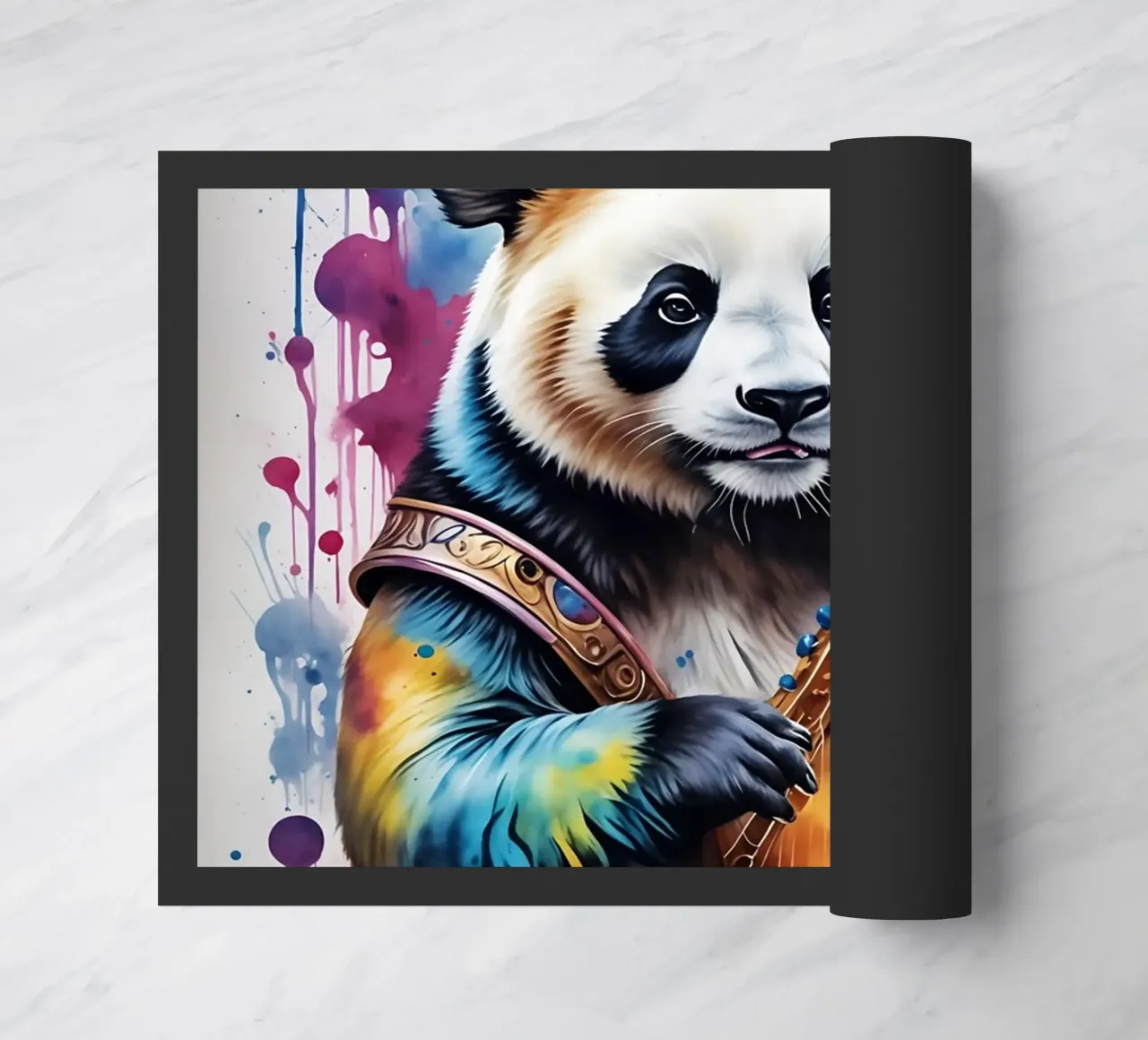 Panda che suona l'arpa zerbino da MakArena