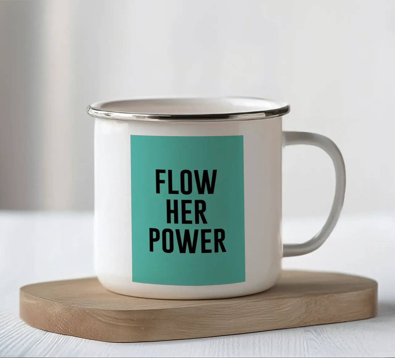 Flow Her Power tazza in smalto da The Poster Kid