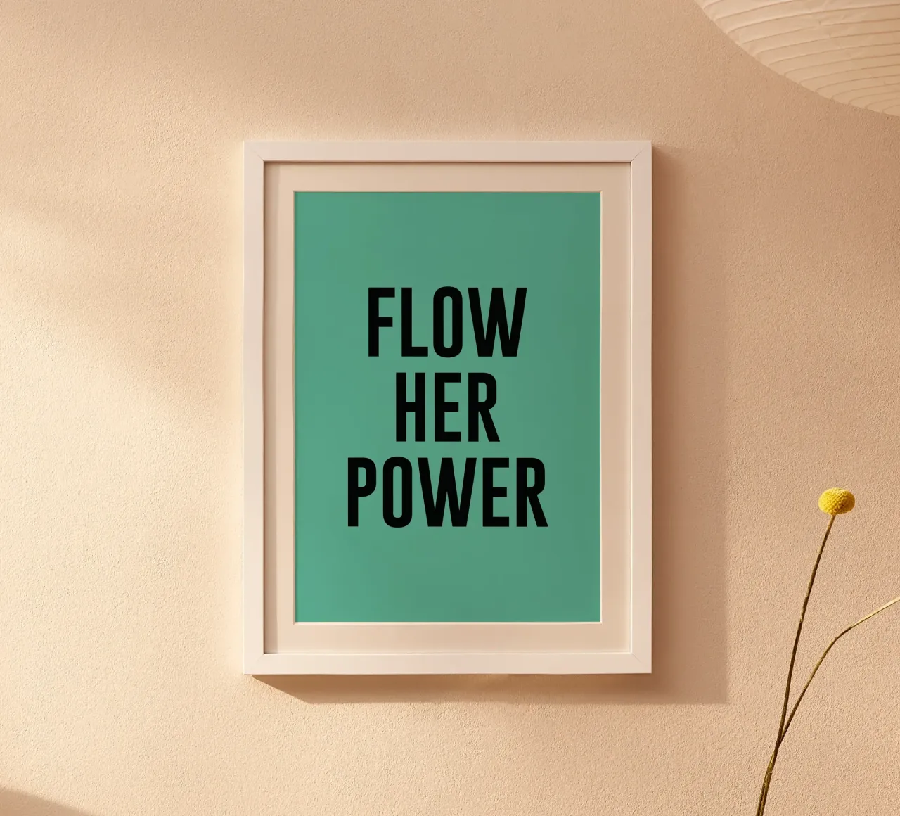 Flow Her Power poster con telaio in legno da The Poster Kid