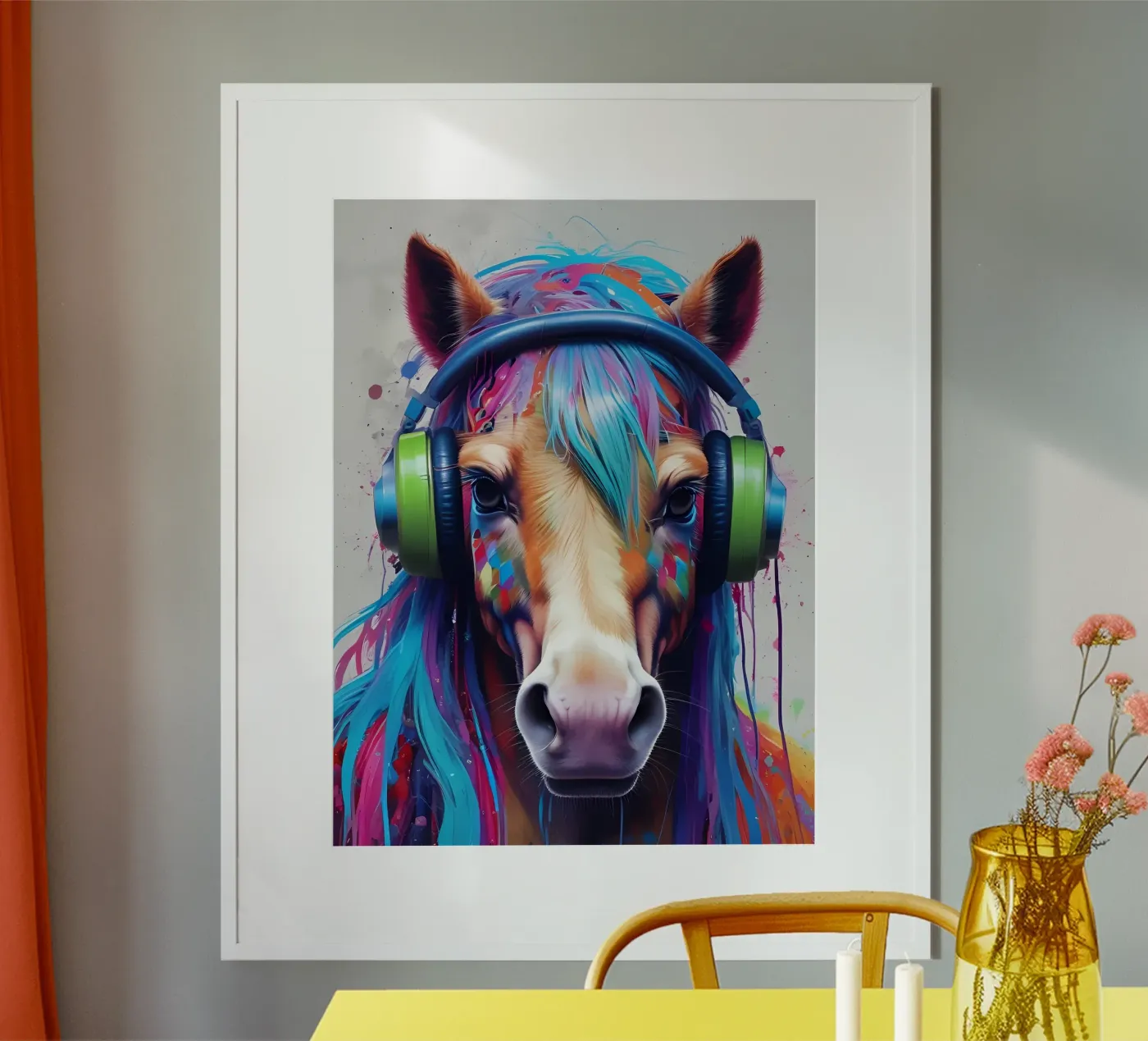 Horse with headphones poster da MakArena