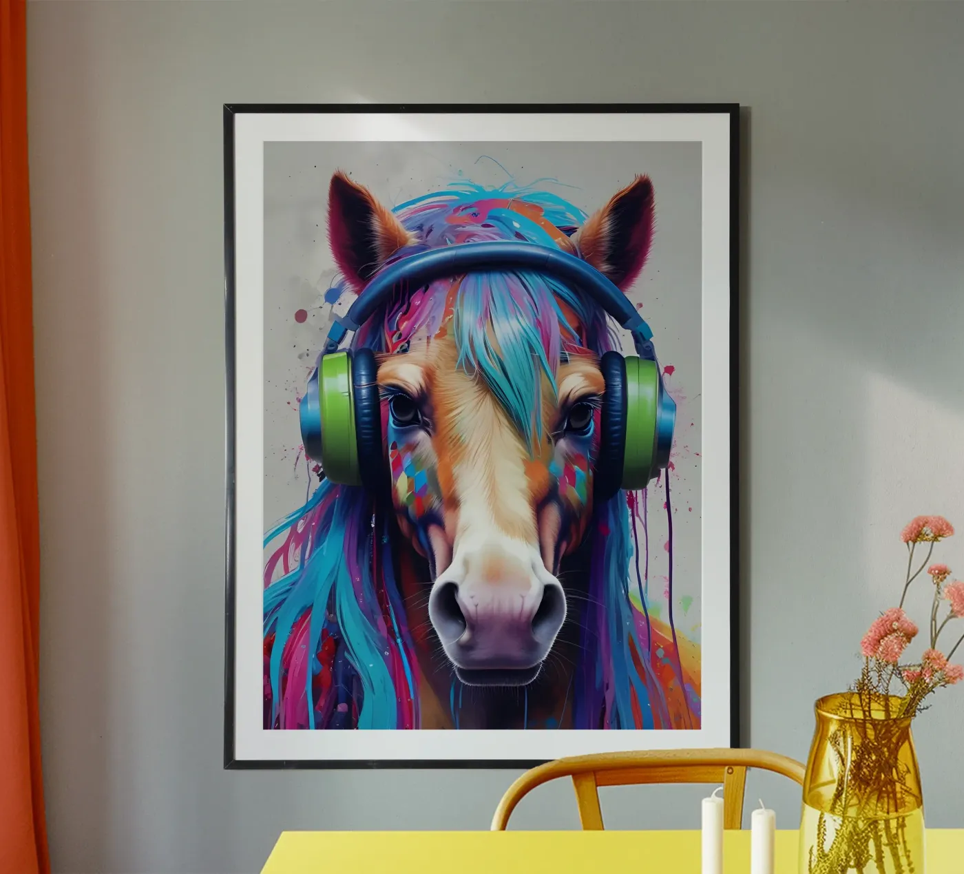 Horse with headphones poster da MakArena