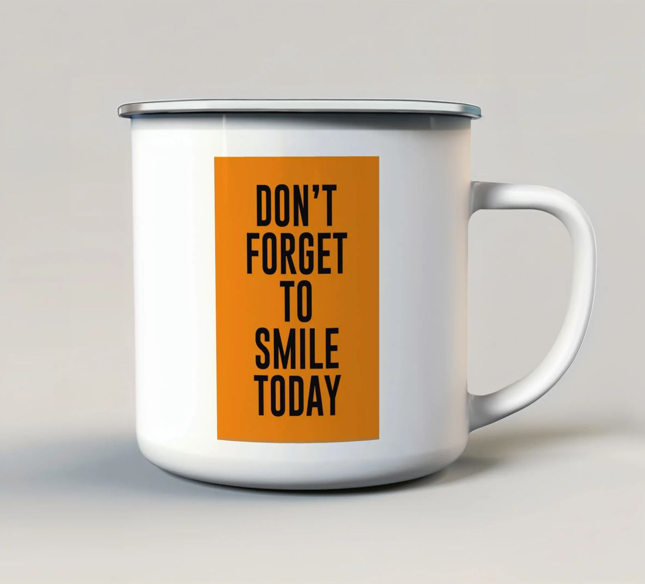 Smile Today ! tazza in smalto da The Poster Kid