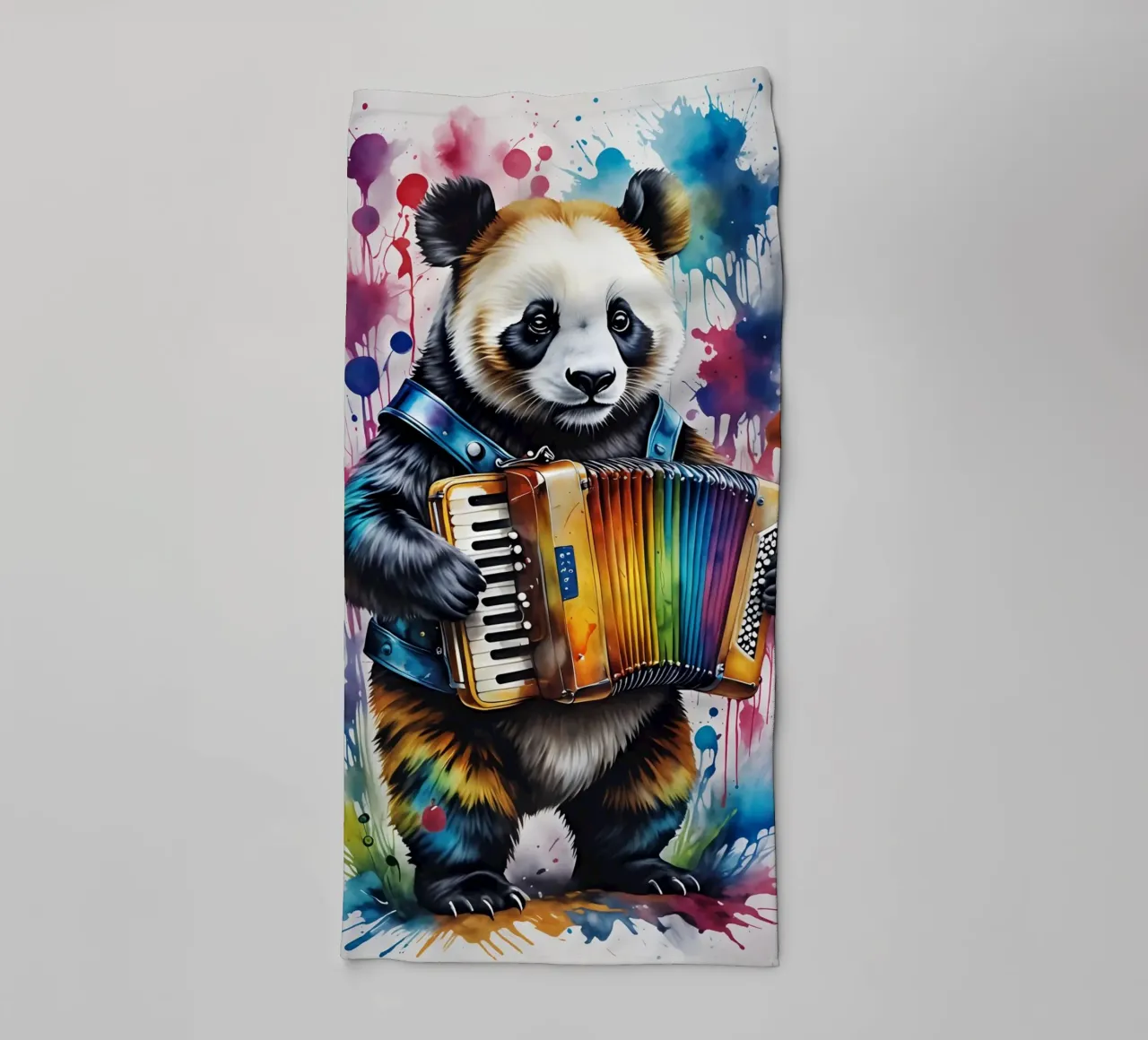 Panda plays the accordion towel by MakArena