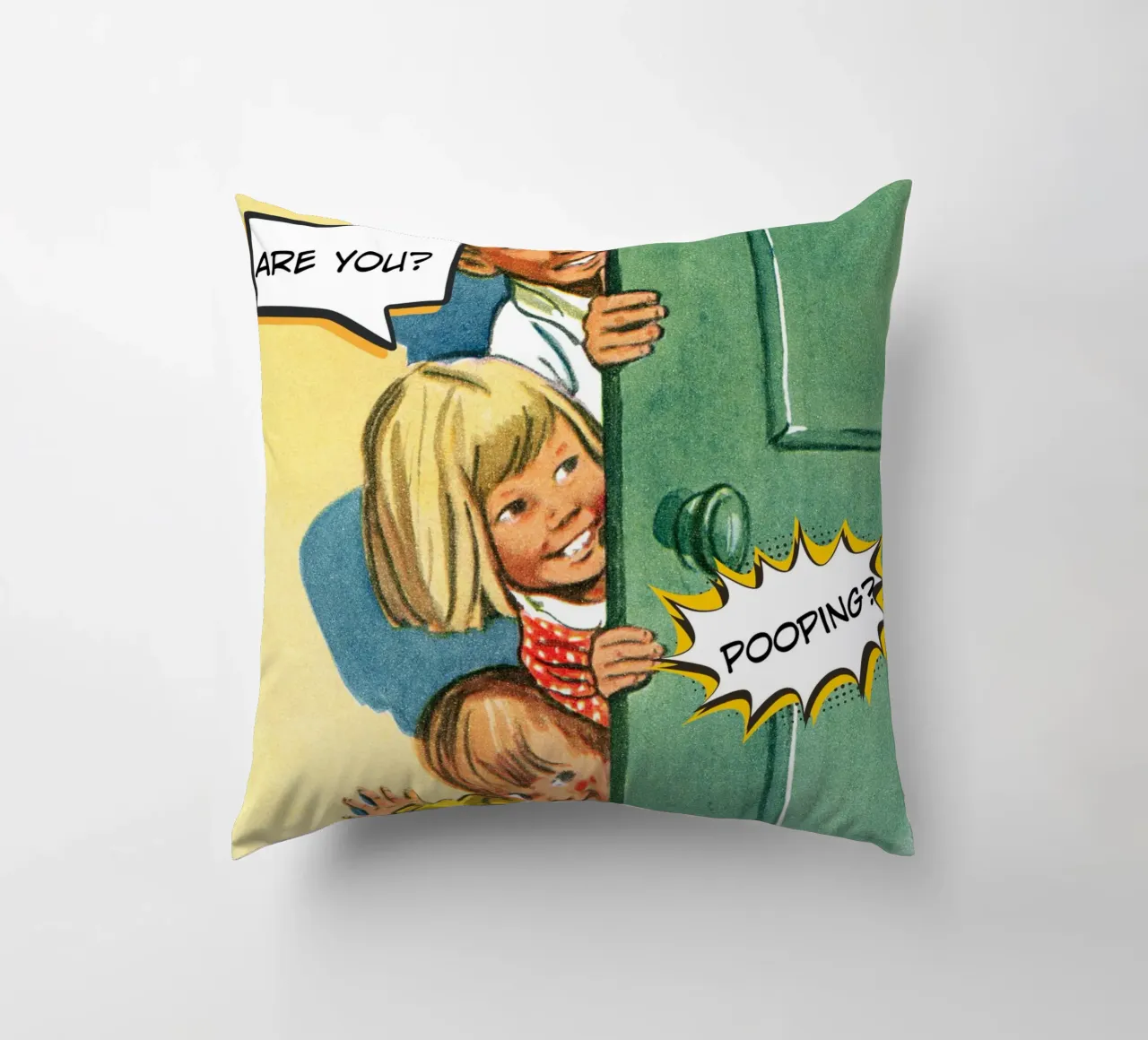 Are you? Pooping? cuscino da LisaArtes