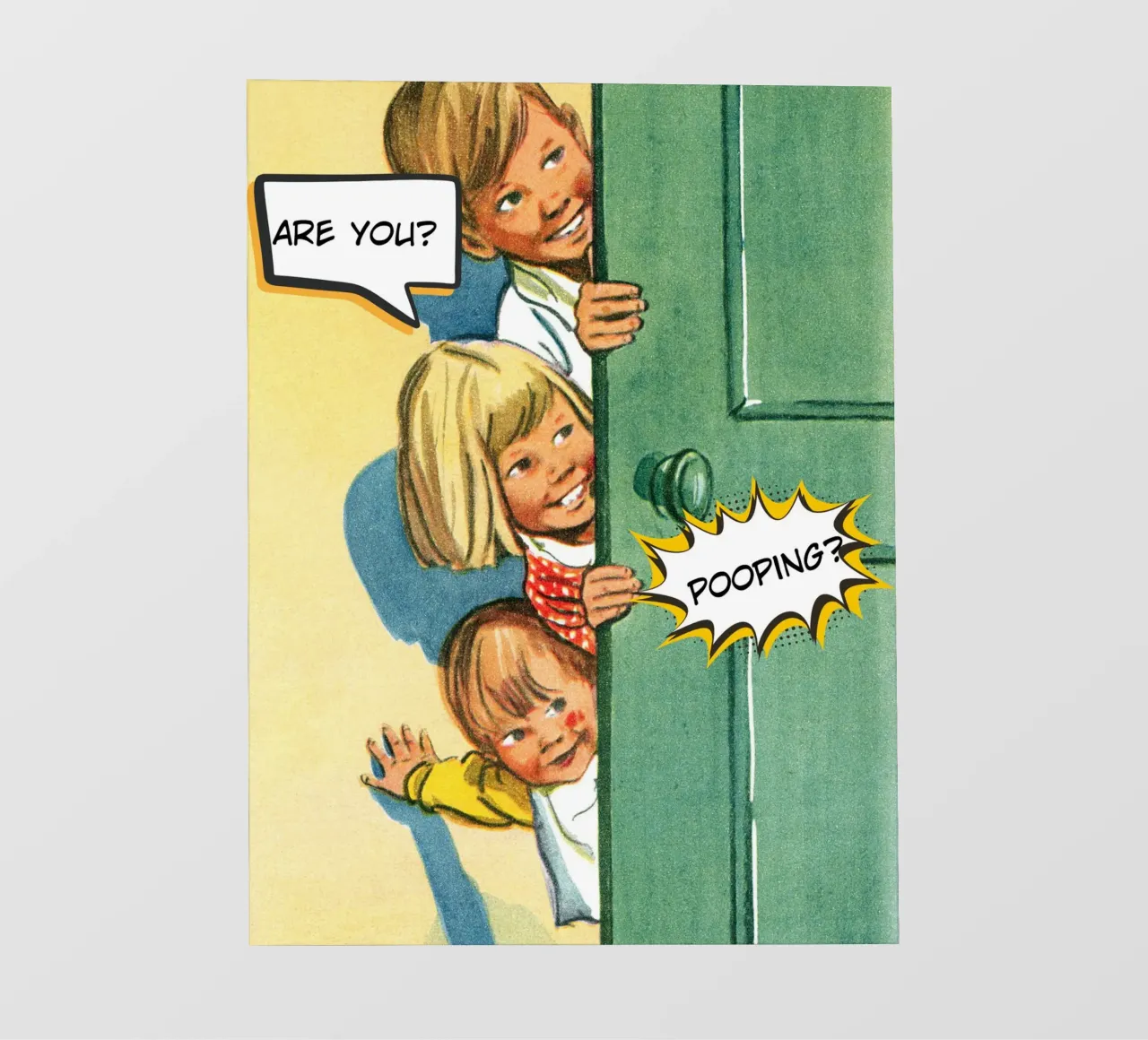 Are you? Pooping? telo in pvc da LisaArtes