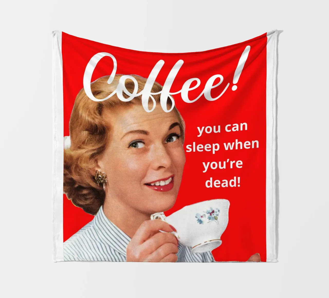 Coffee! you can sleep when you're dead! coperta in pile da LisaArtes
