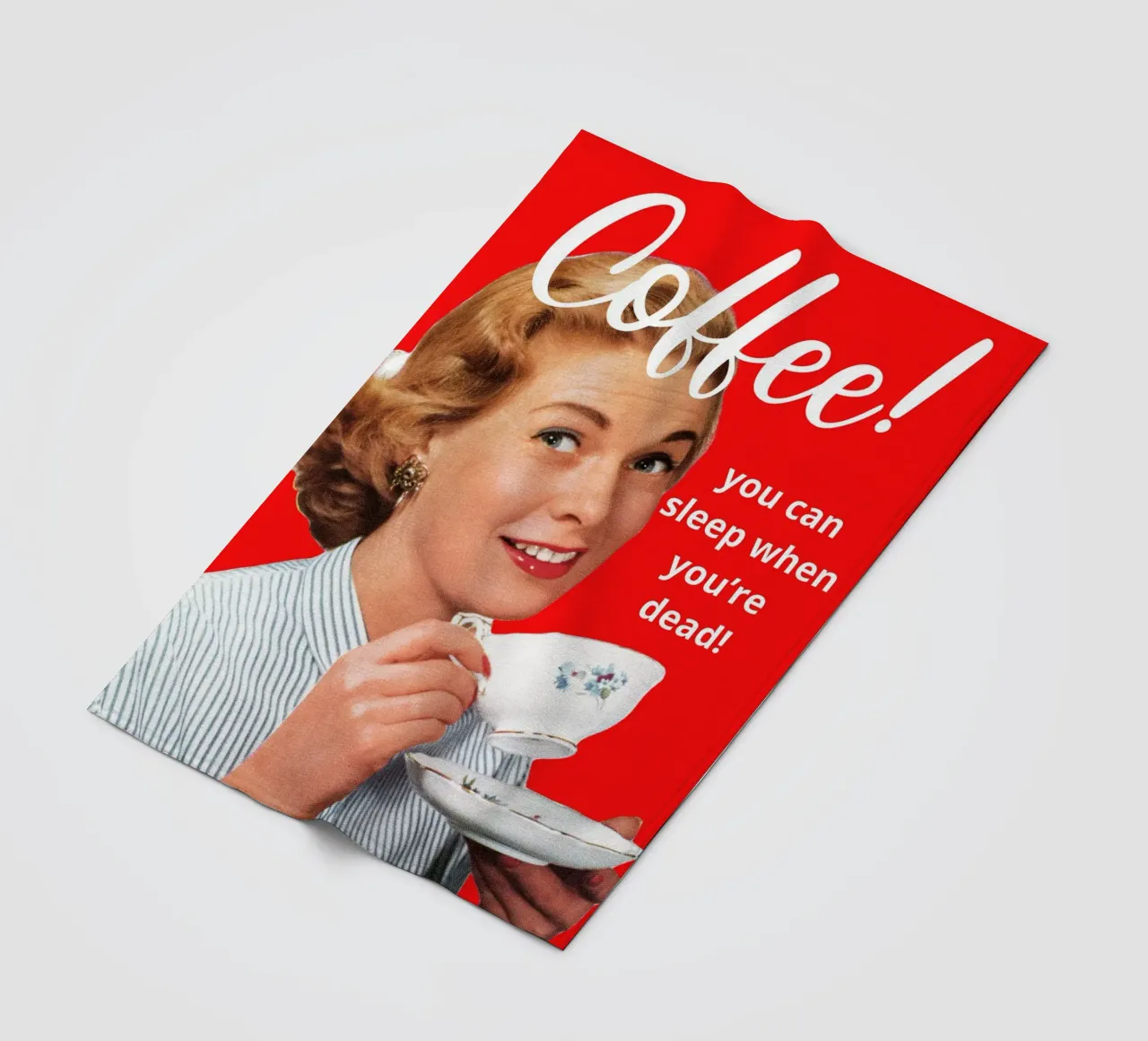 Coffee! you can sleep when you're dead! coperta in pile da LisaArtes