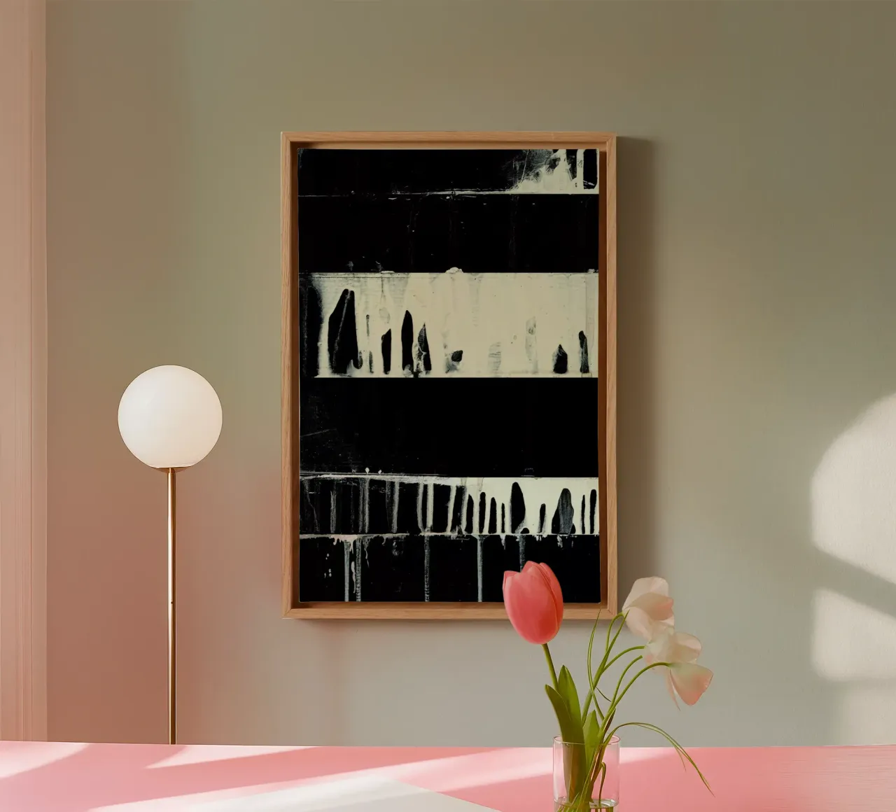 Wabi Sabi 16-03 canvas met Baklijst van IRIS LEHNHARDT FINE ART