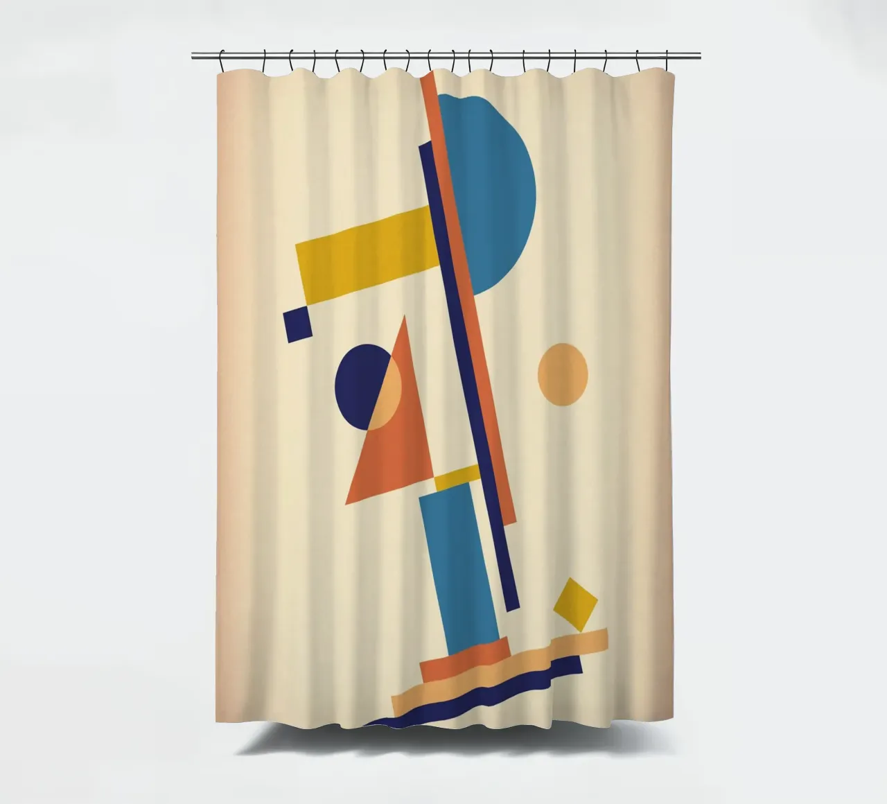 Mobilis shower curtain by The Poster Kid