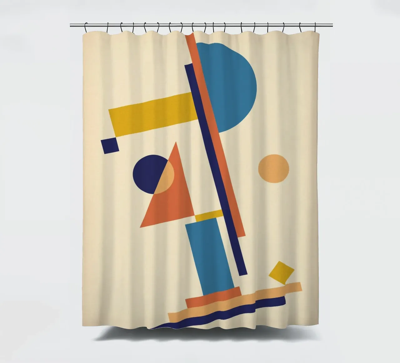 Mobilis shower curtain by The Poster Kid