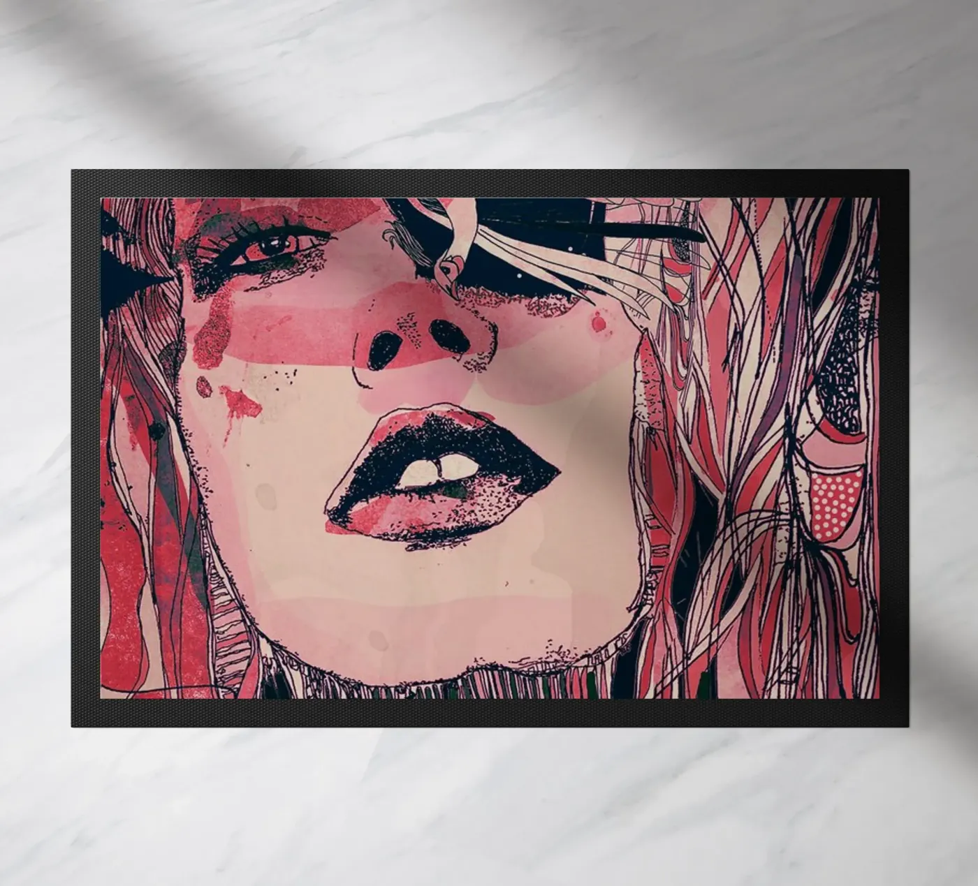 pink doormat by Giulio Iurissevich