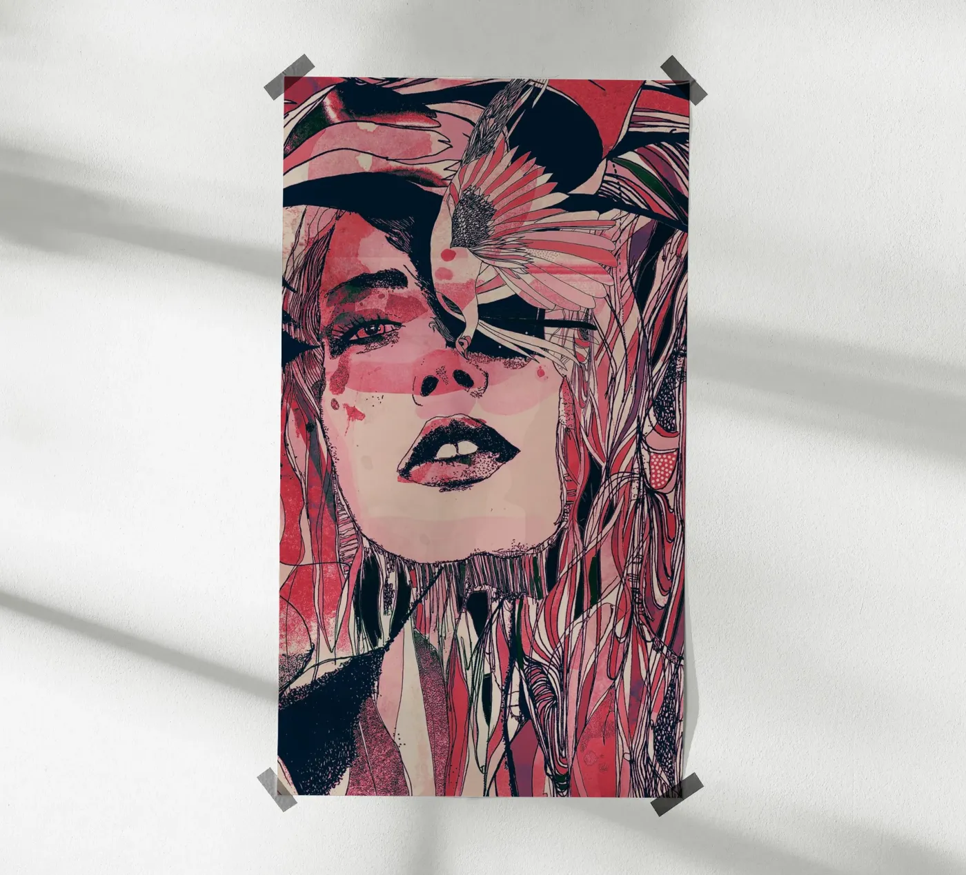 pink poster by Giulio Iurissevich