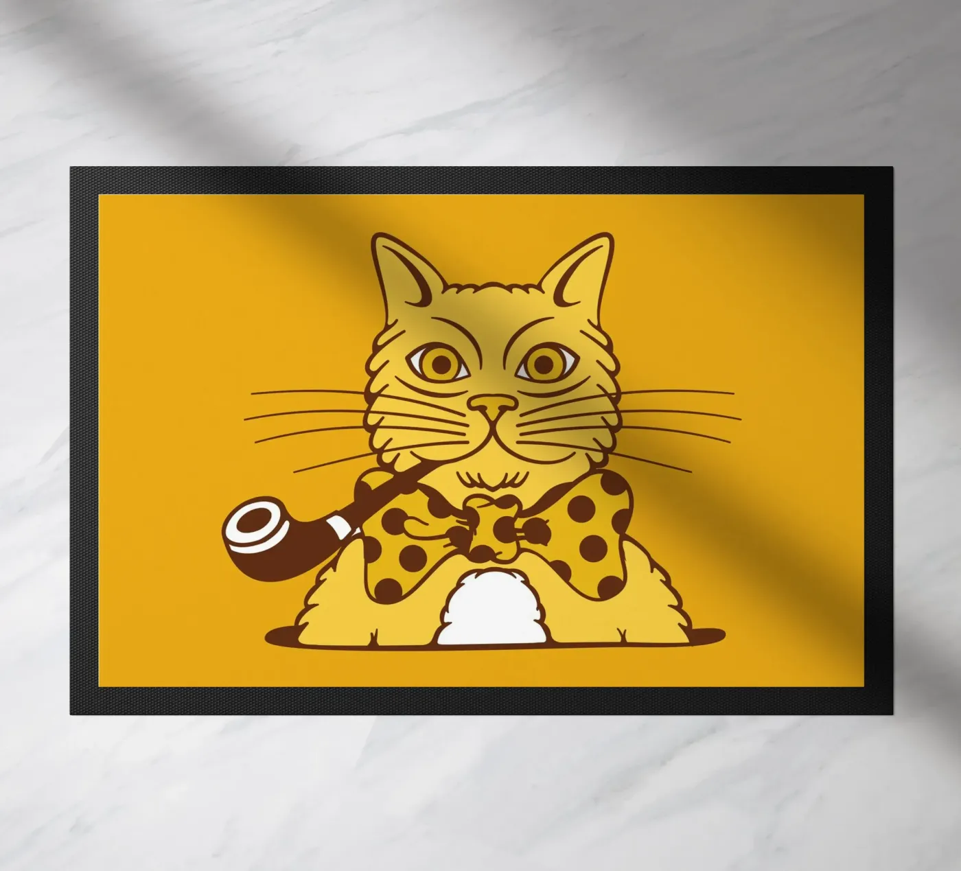 Fluffy Cat doormat by The Poster Kid