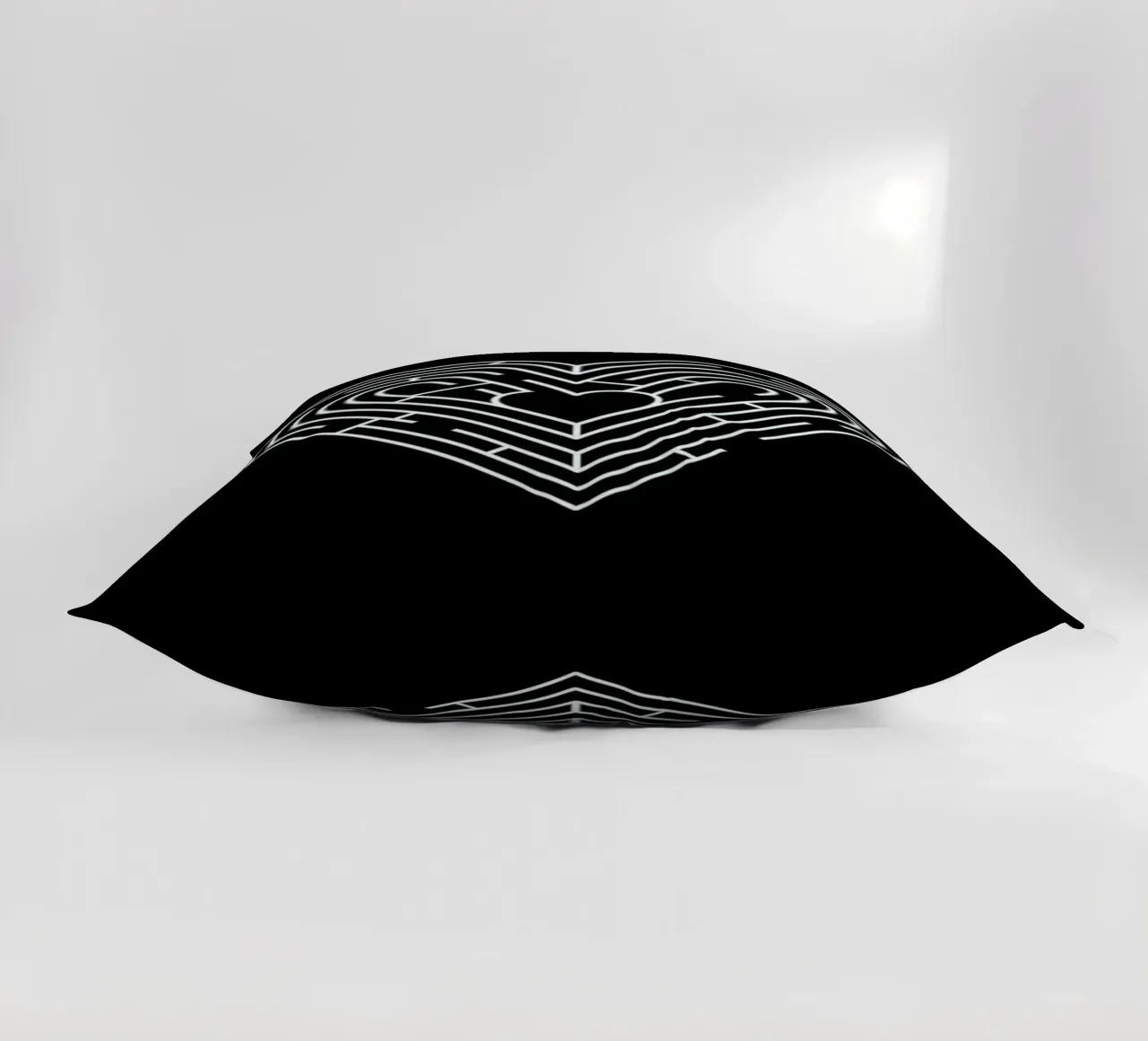 Labyrinth decorative cushion by Doozal